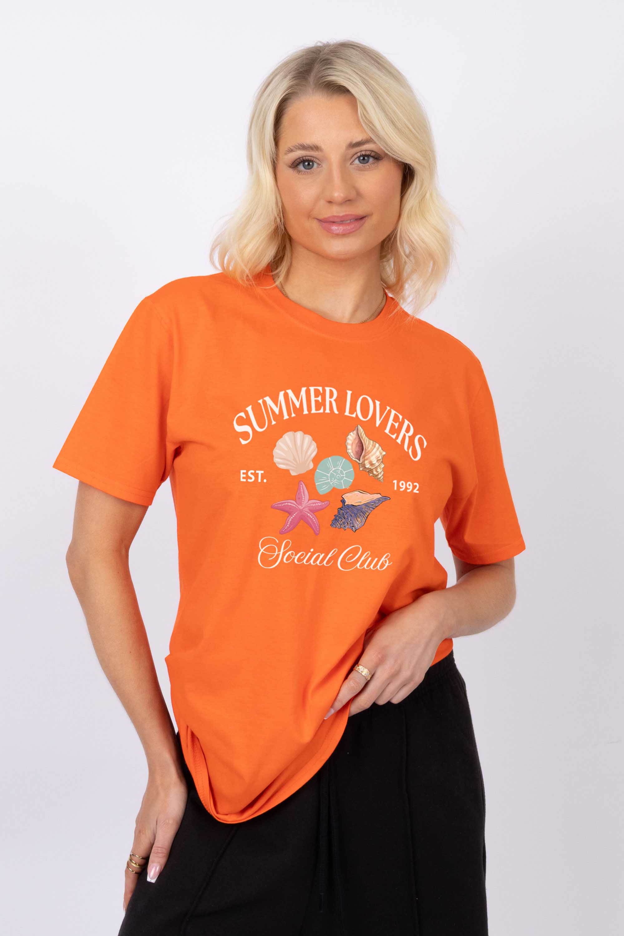 Summer Lovers Sea Shell Printed T-Shirt