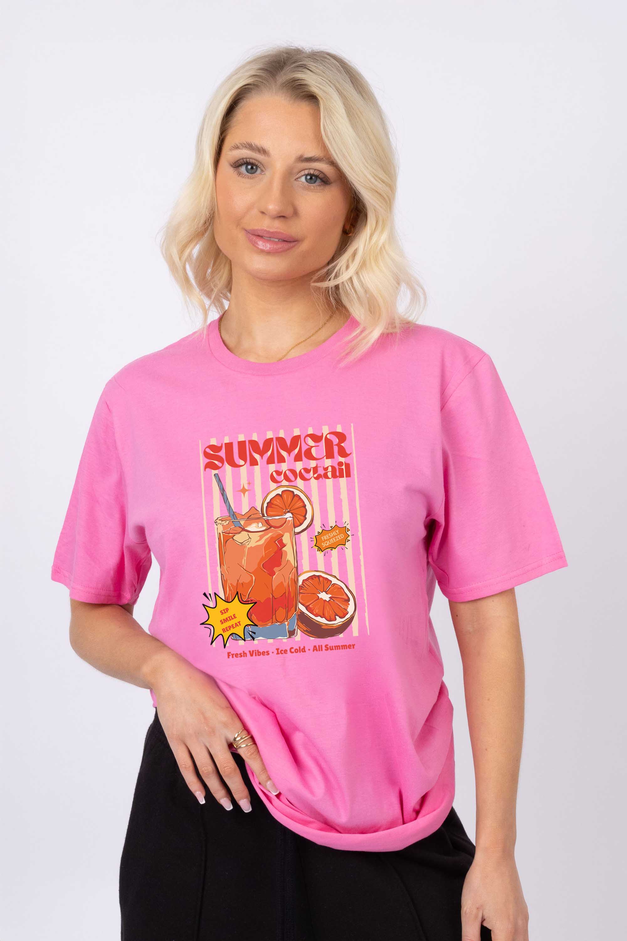Summer Cocktail Vintage Printed T-shirt