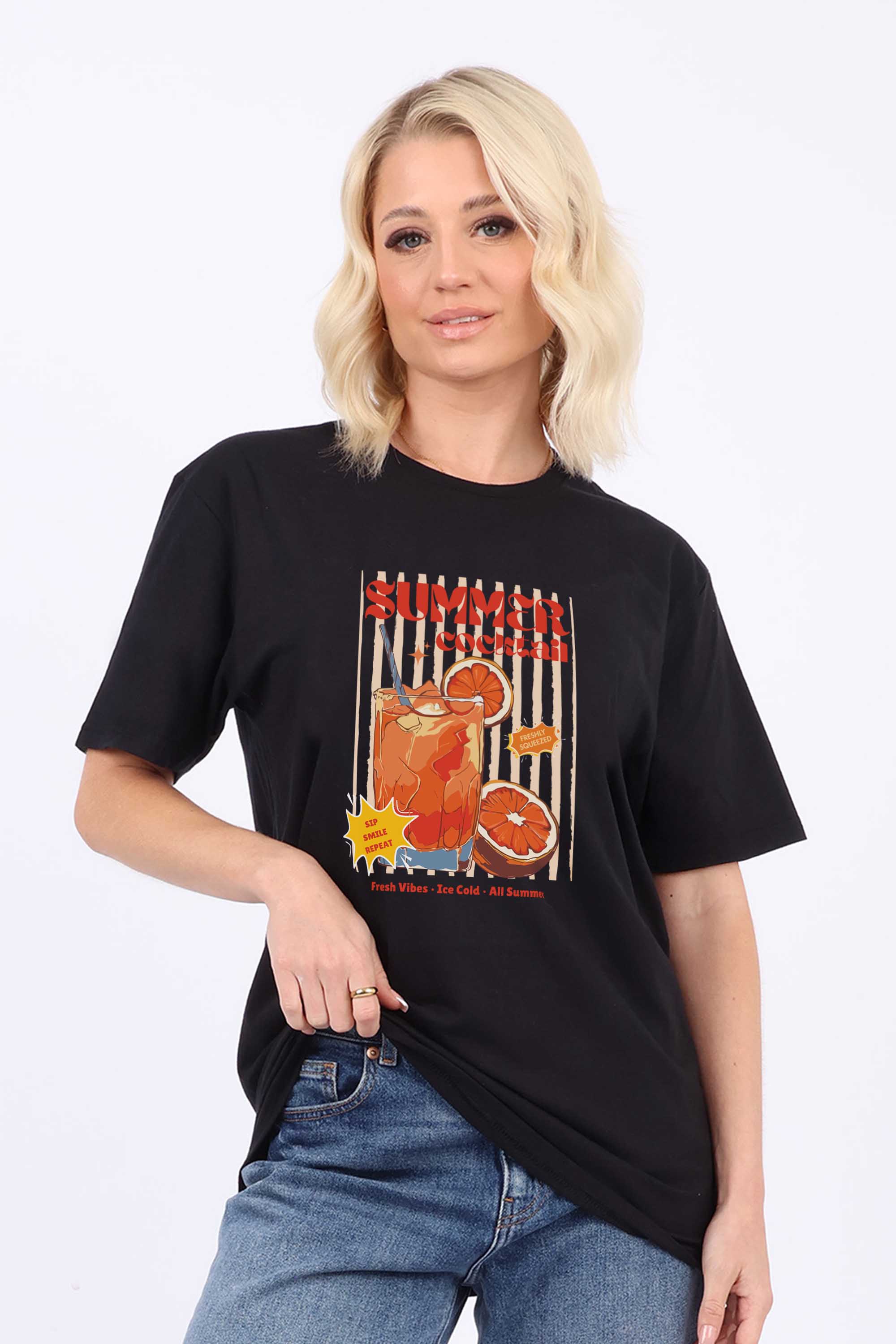 Summer Cocktail Vintage Printed T-shirt