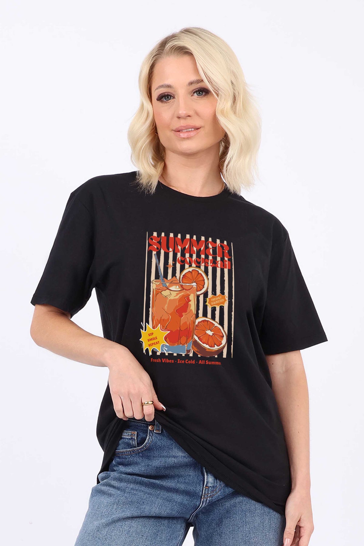 Summer Cocktail Vintage Printed T-shirt