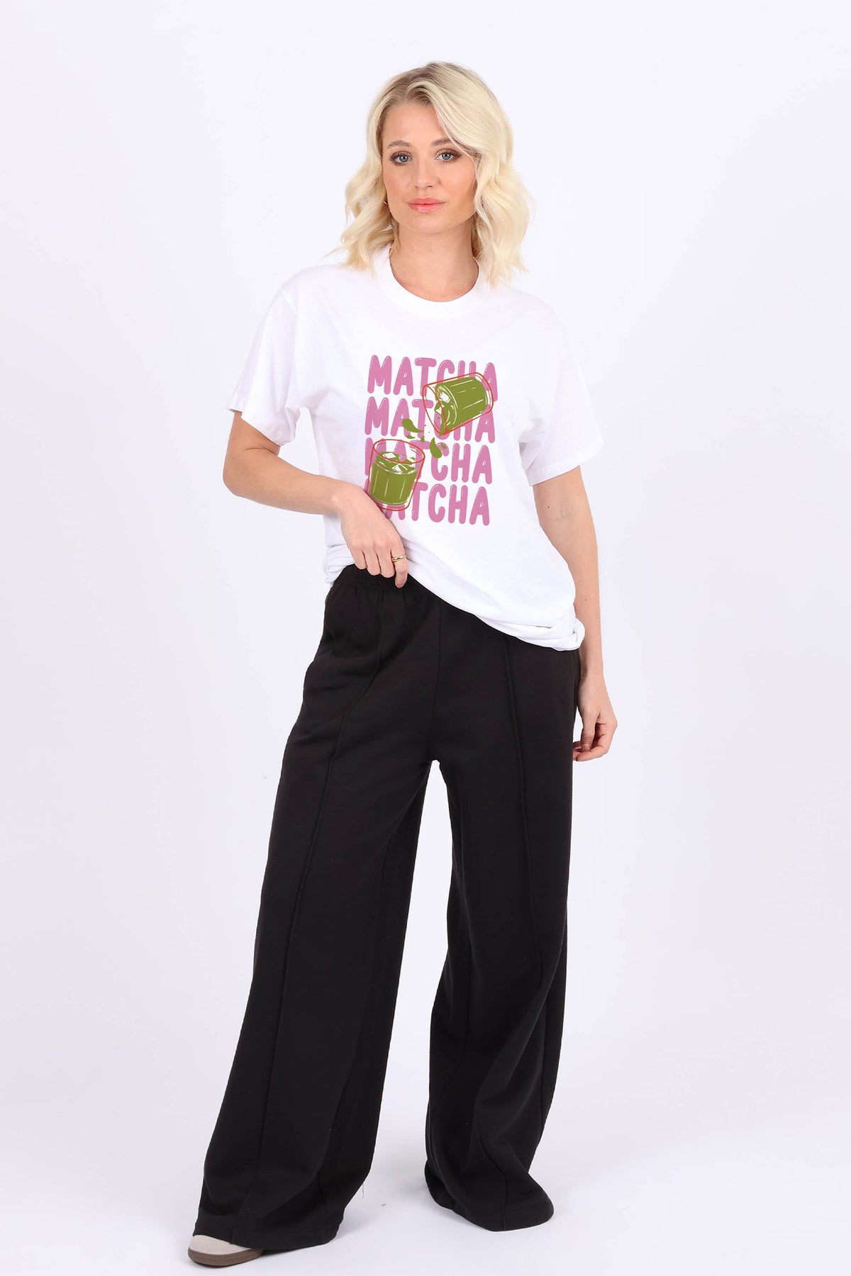Cute Matcha Printed T-Shirt