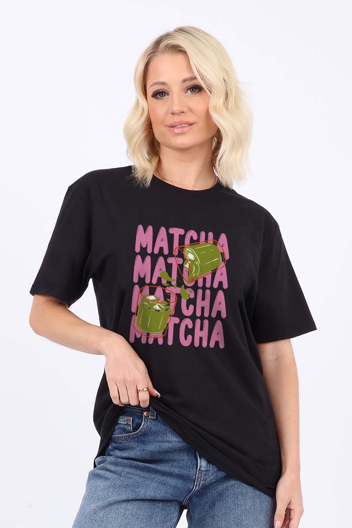 Cute Matcha Printed T-Shirt
