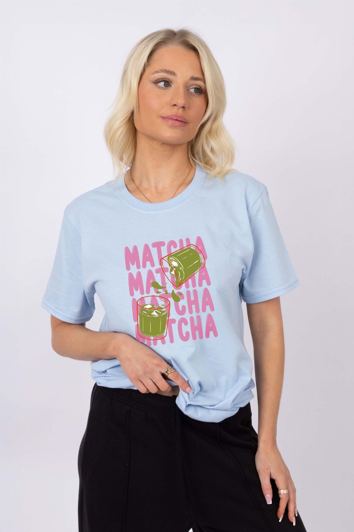 Cute Matcha Printed T-Shirt