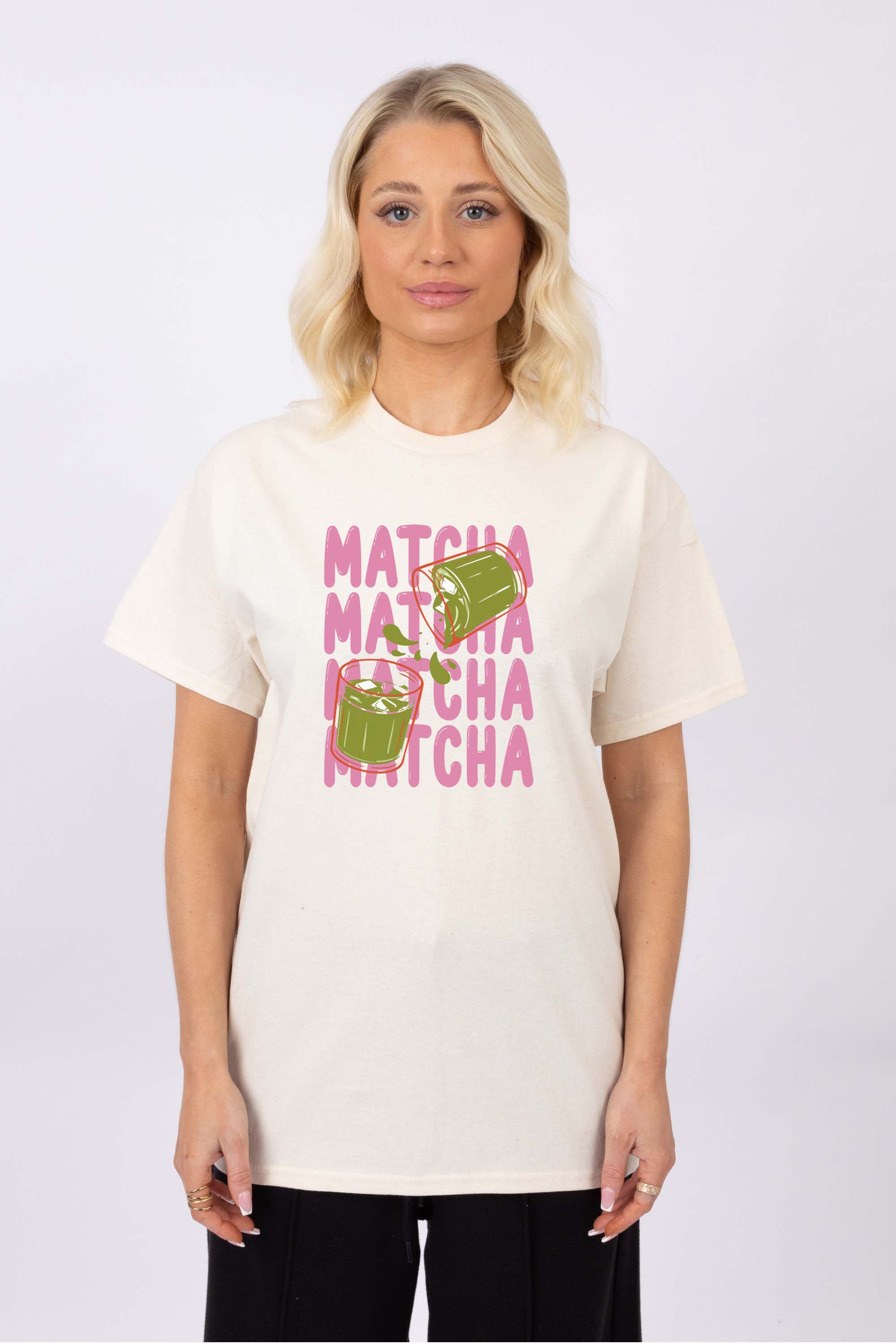 Cute Matcha Printed T-Shirt