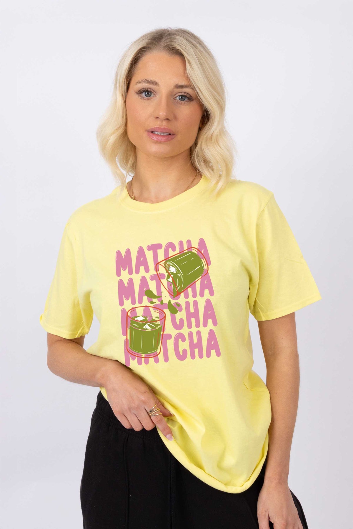 Cute Matcha Printed T-Shirt