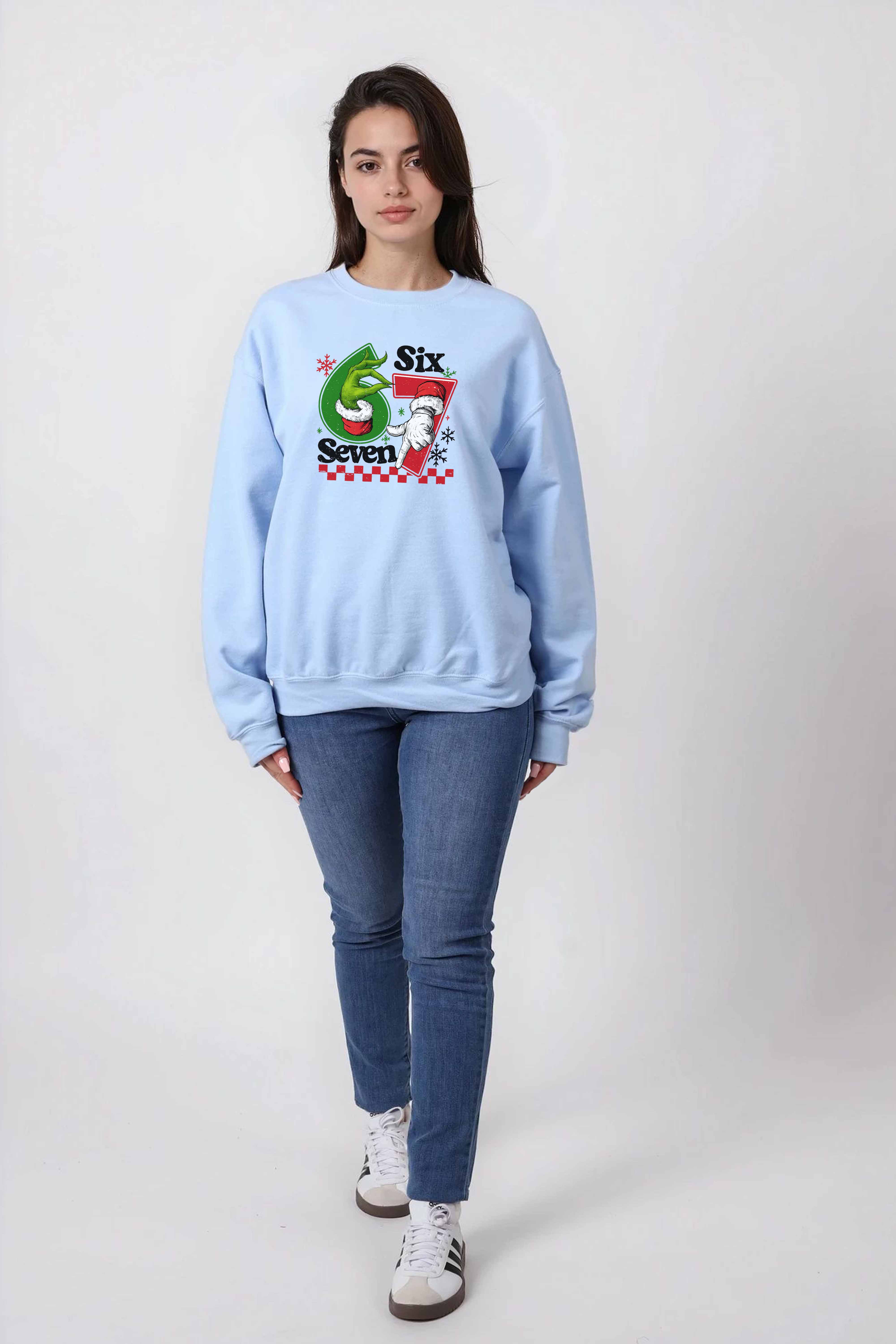 Unisex Heavy Blend Christmas 67 Trend Graphic Printed Sweatshirt