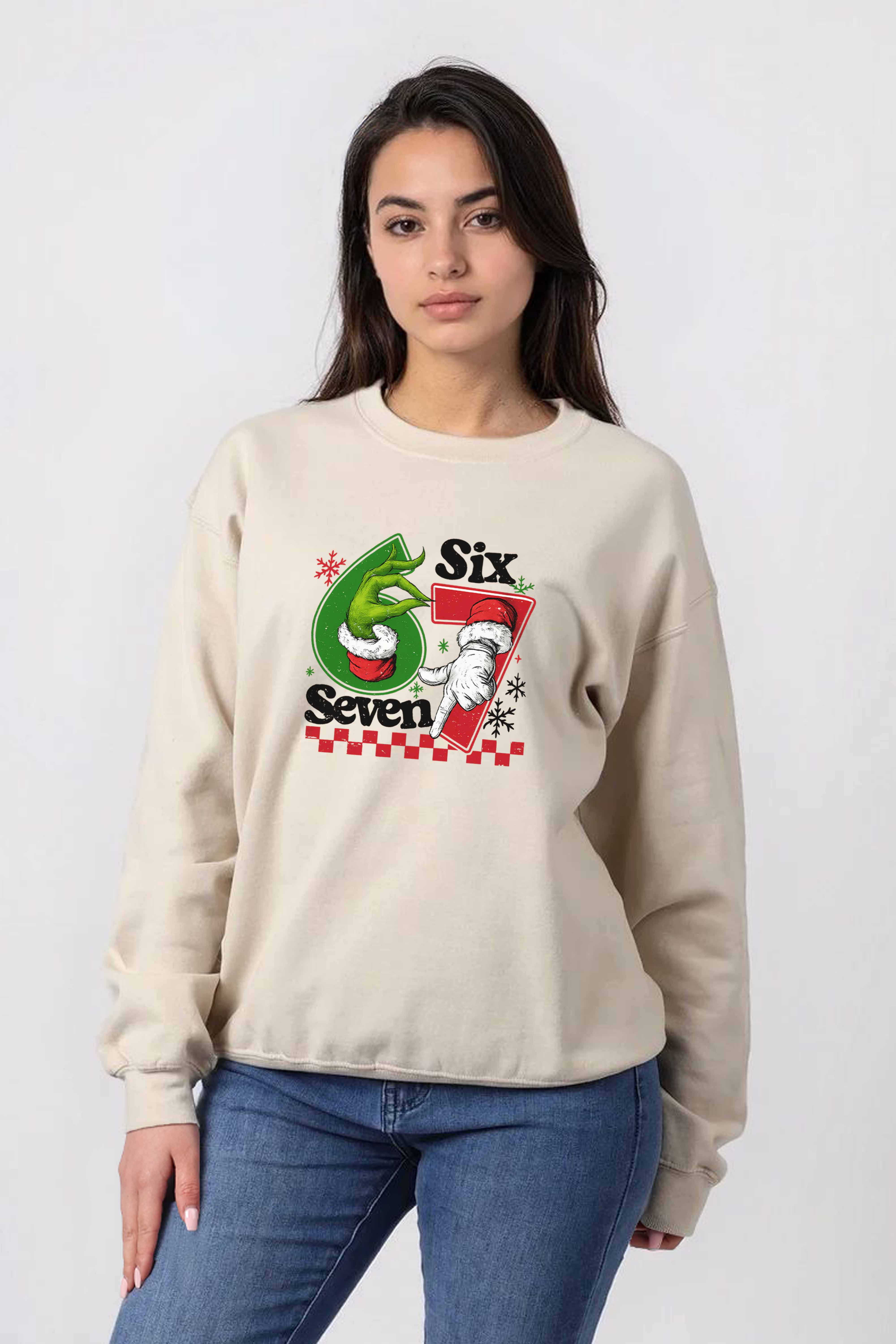 Unisex Heavy Blend Christmas 67 Trend Graphic Printed Sweatshirt