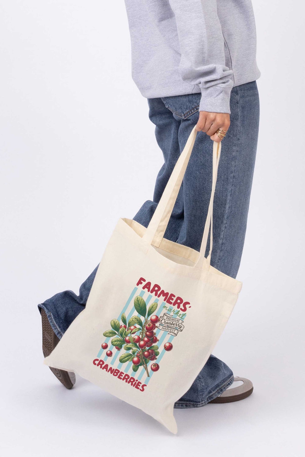 Farmers Market Cranberries Printed Tote bag