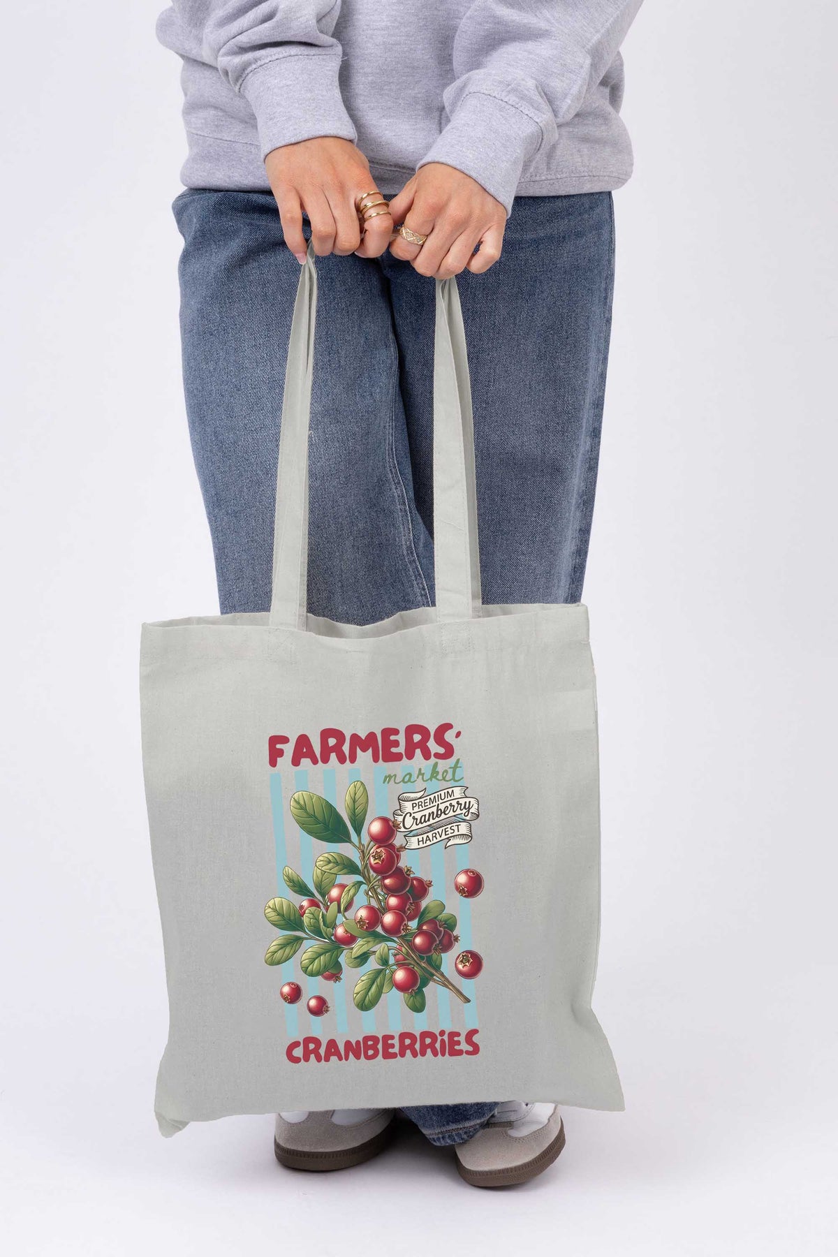 Farmers Market Cranberries Printed Tote bag