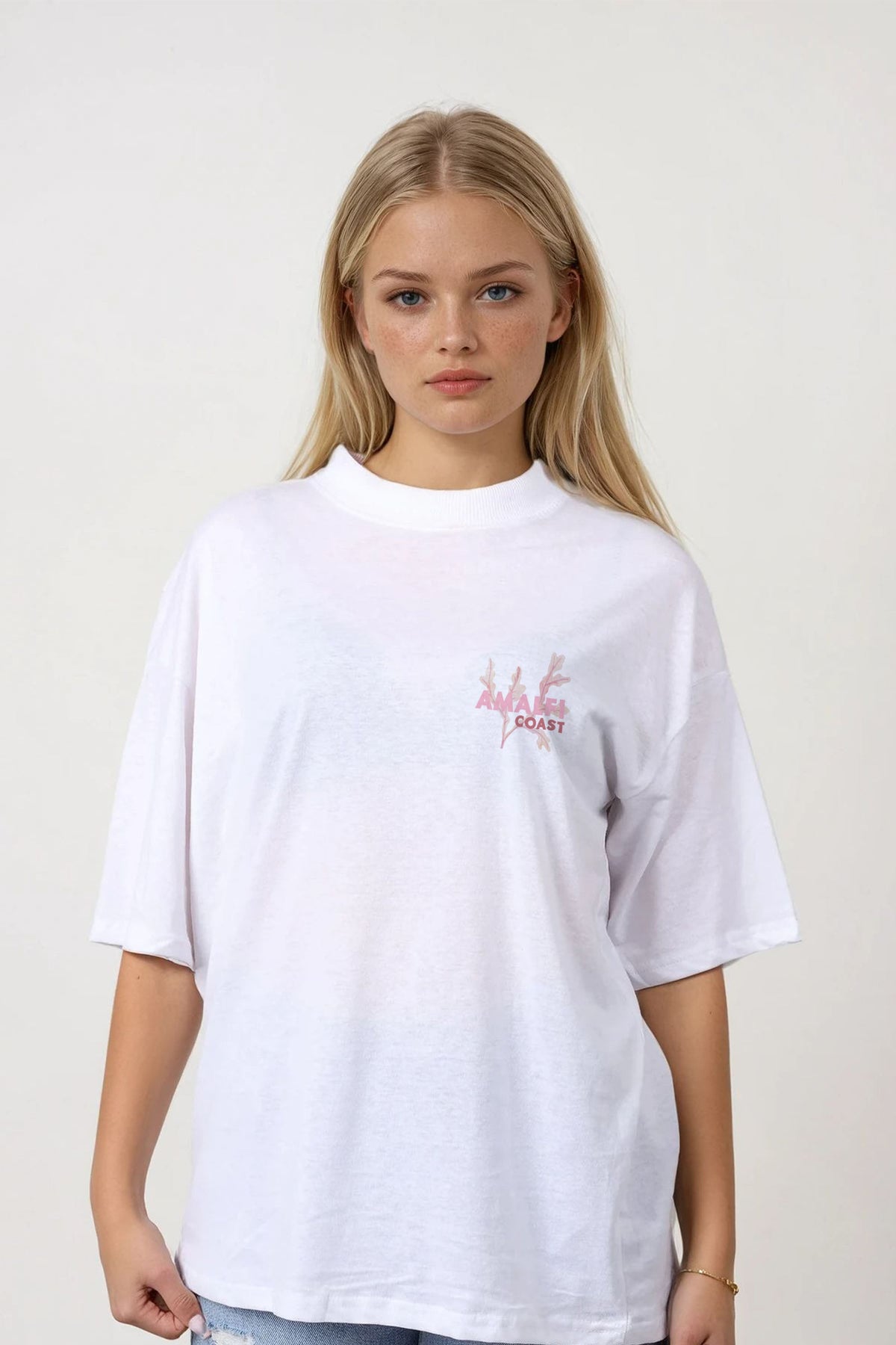 150GSM Oversized T-Shirt in Amalfi Coast Seashell Print