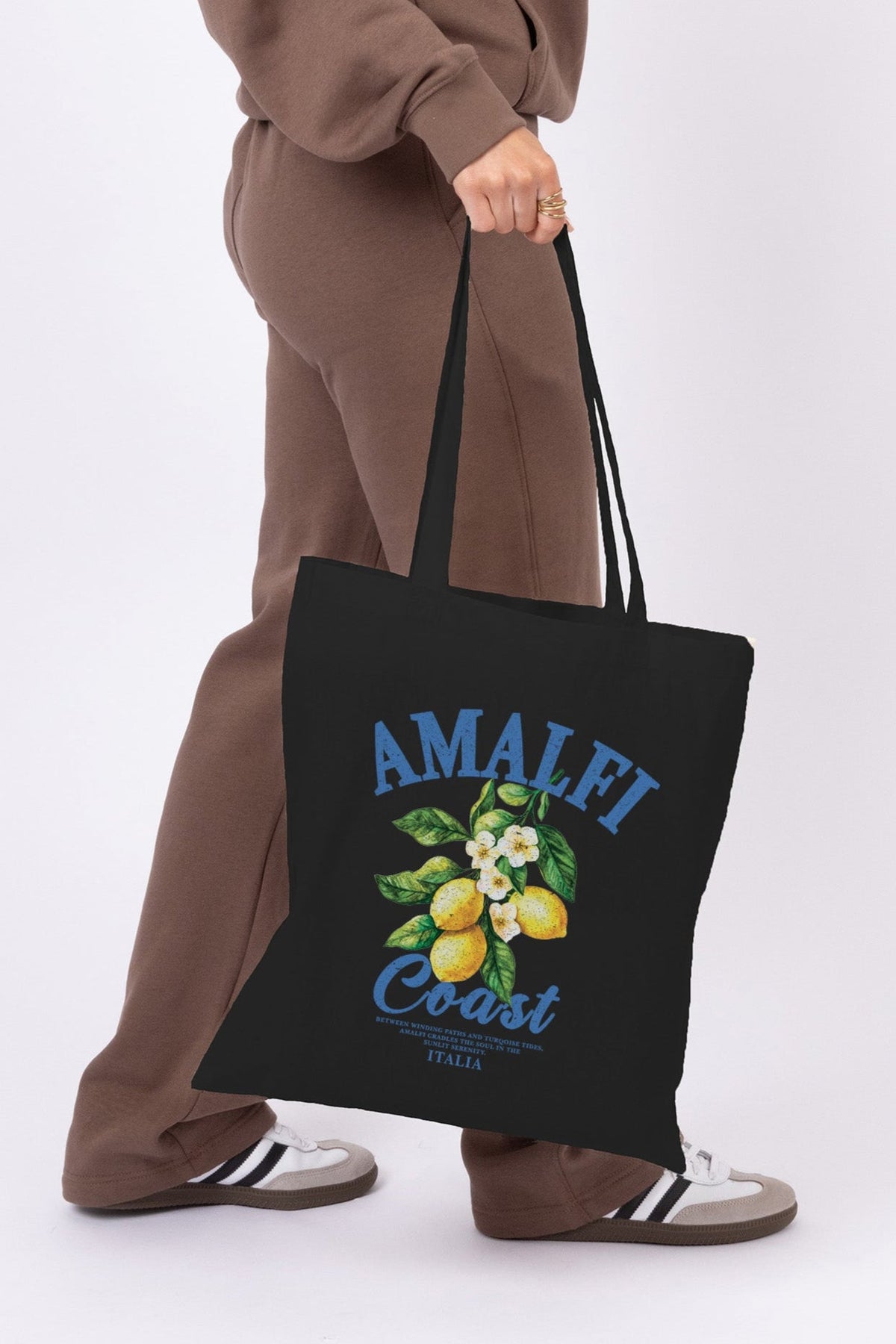 Amalfi Lemon Printed Cotton Tote Bag