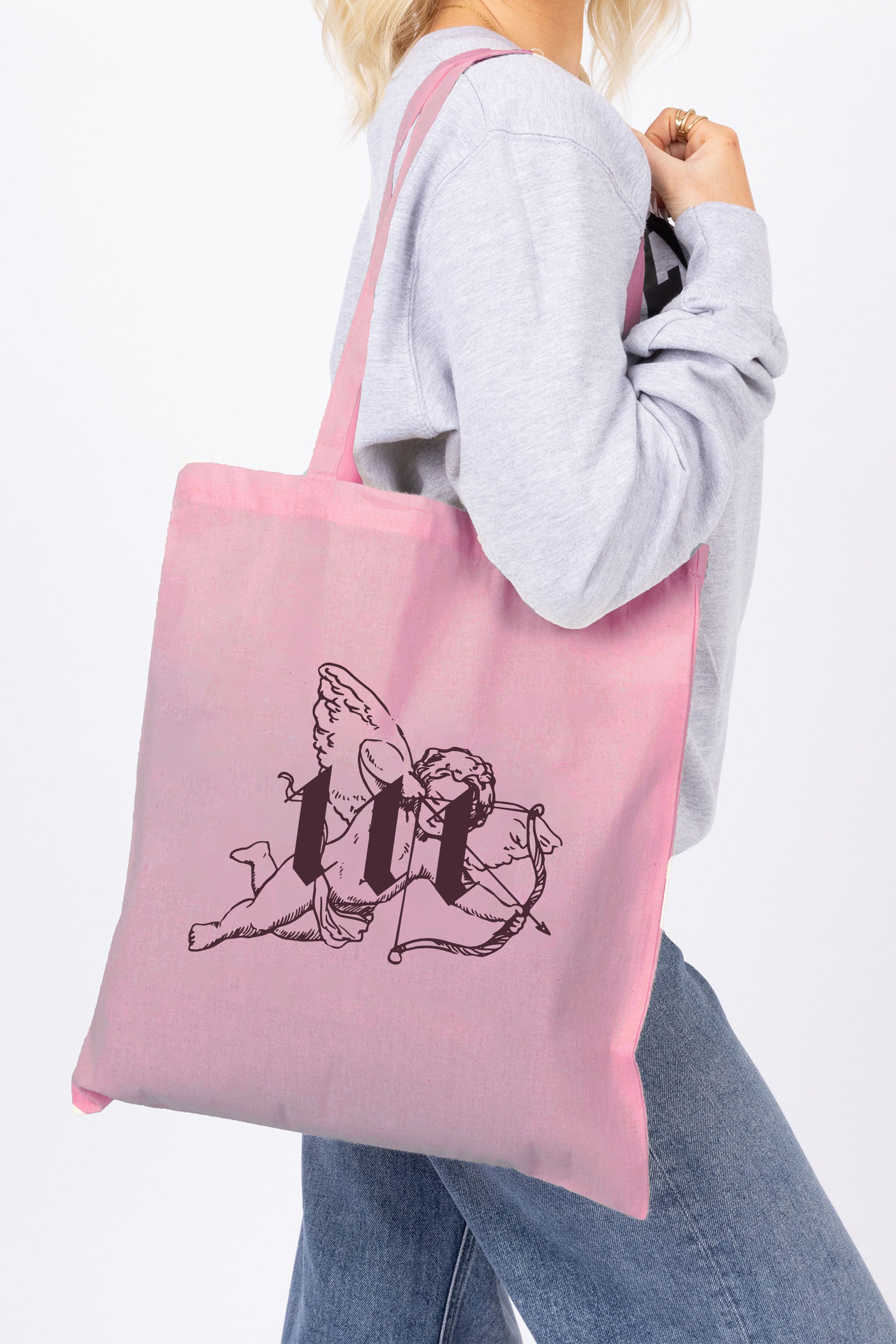 Cupid 111 Angel Graphic Printed Cotton Tote Bag