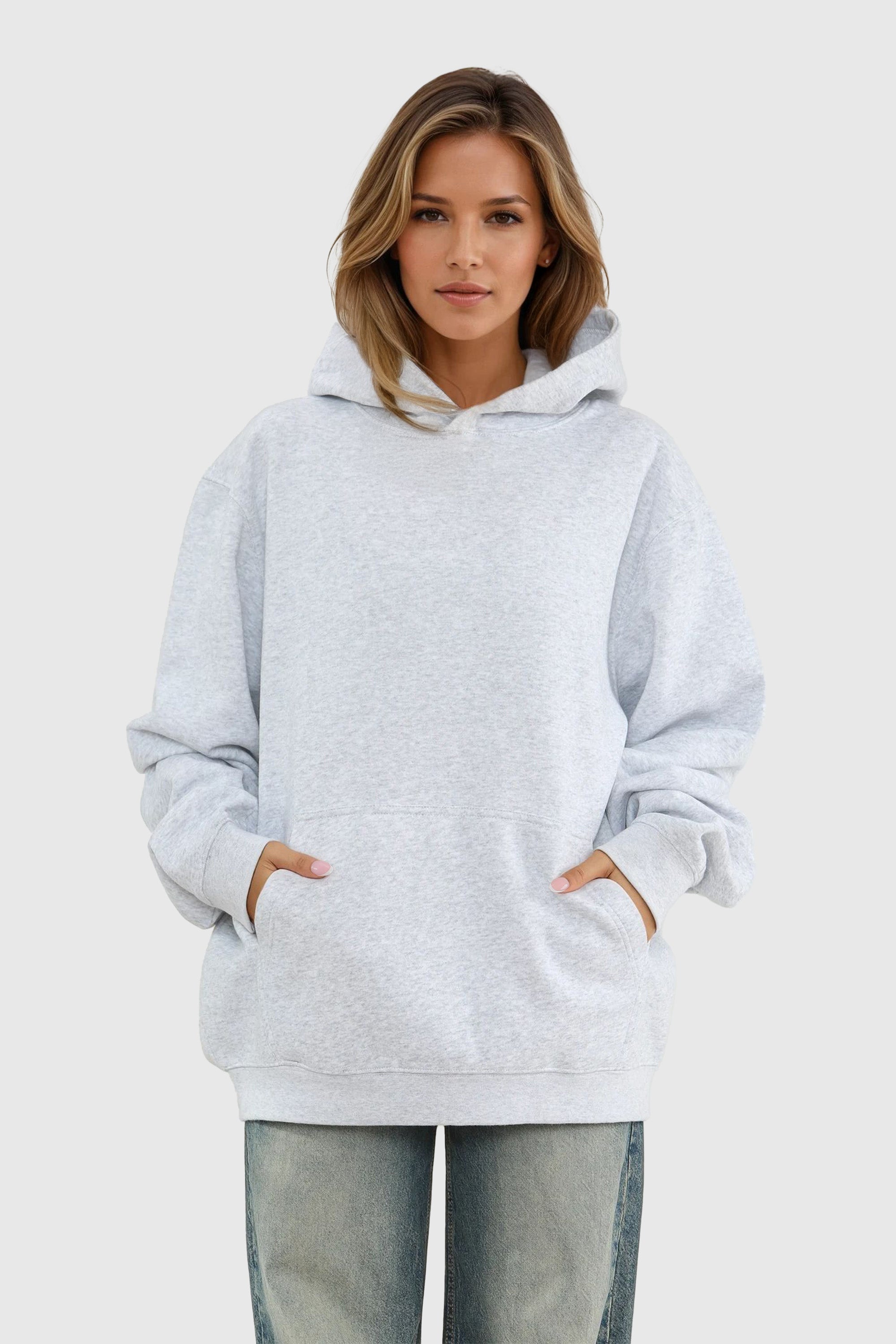 Unisex 280GSM Ringspun Blended Plain Hoodie