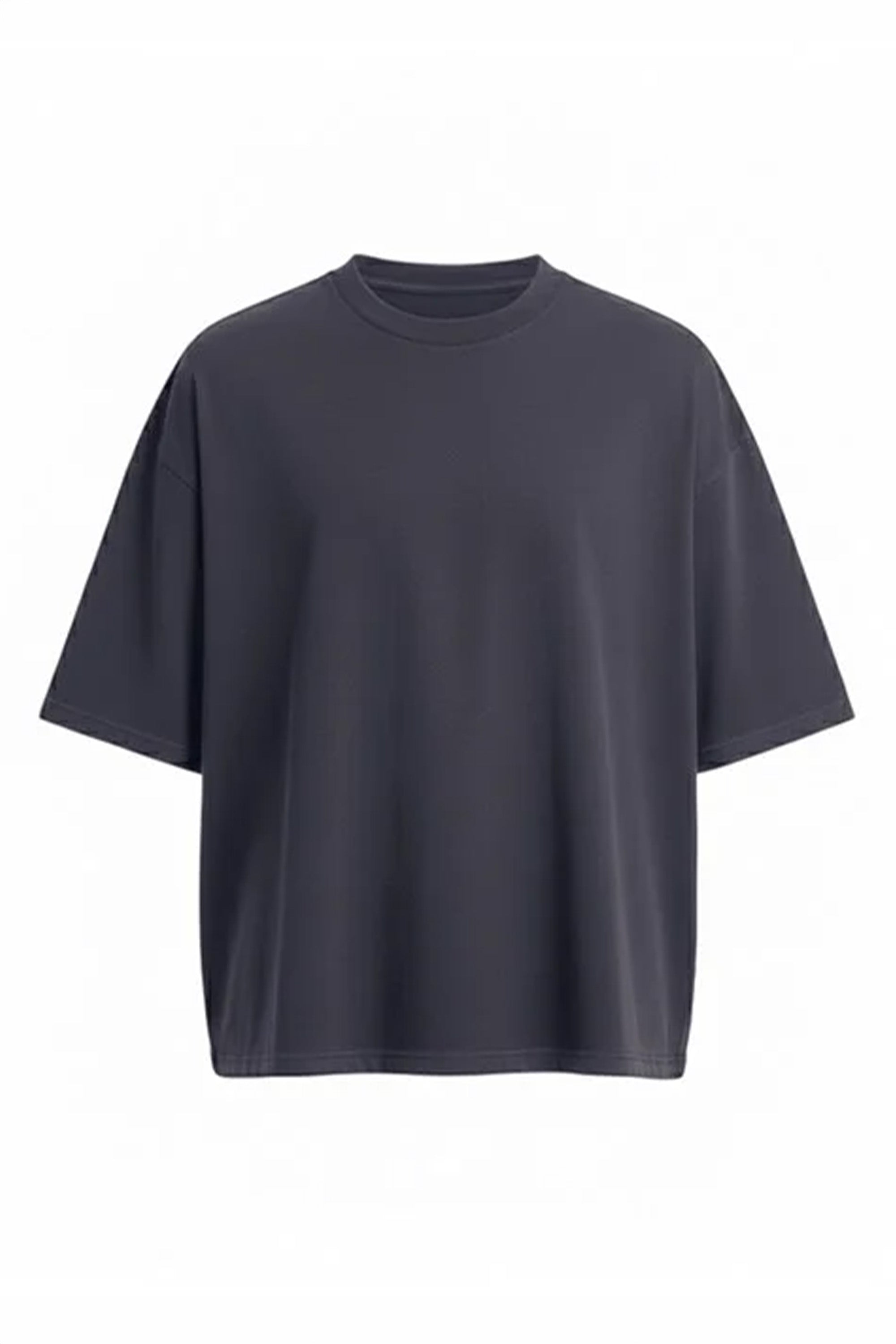 240GSM Boxy Cropped Plain T-Shirt