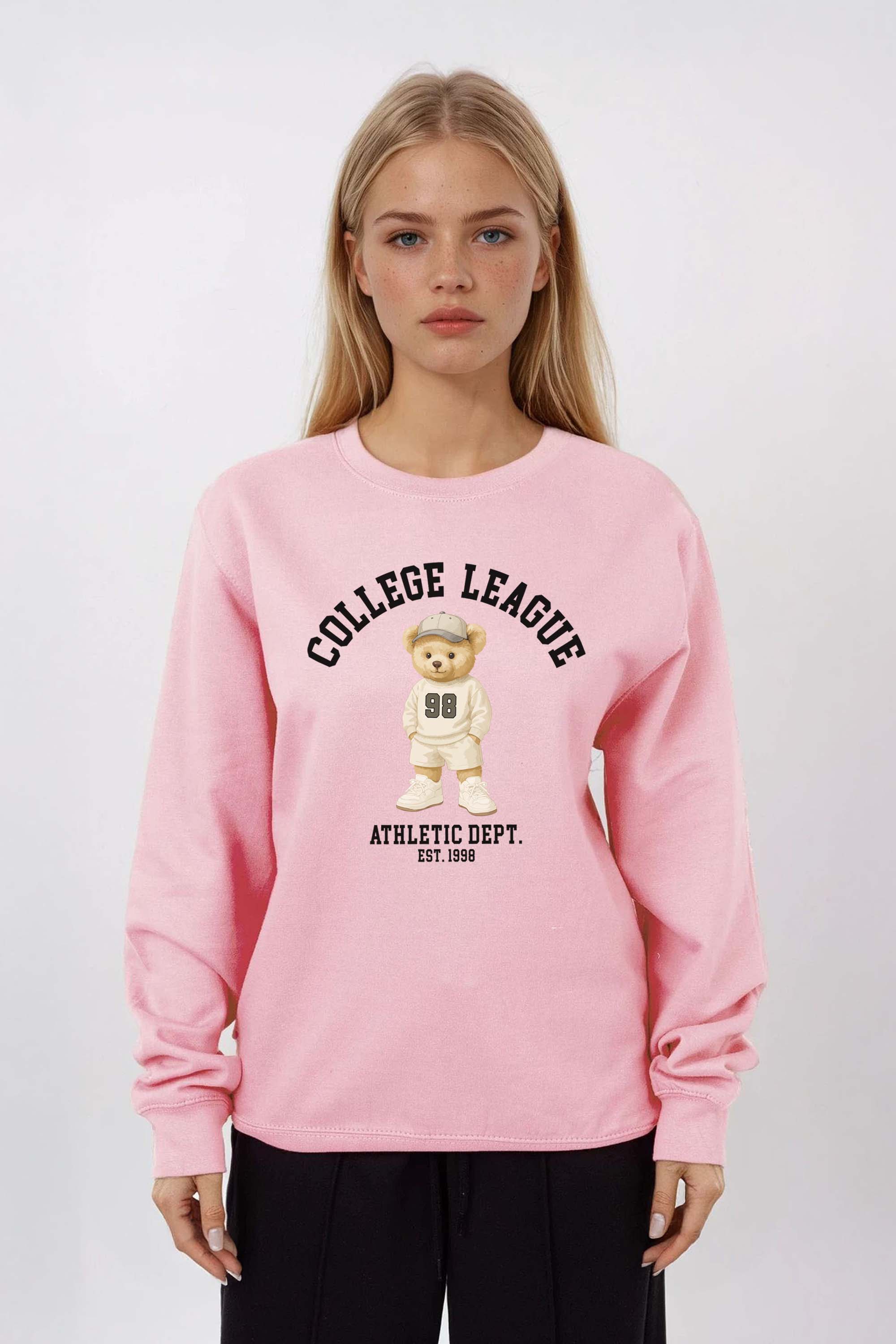 College League Teddy Athletic Printed Sweatshirt