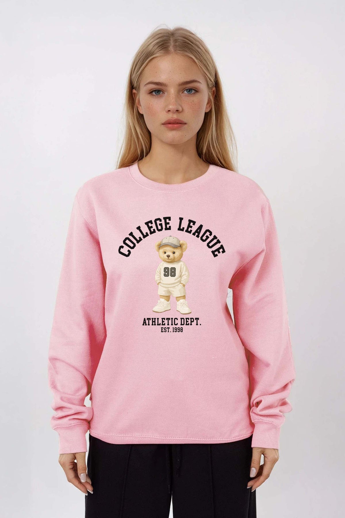 College League Teddy Athletic Printed Sweatshirt