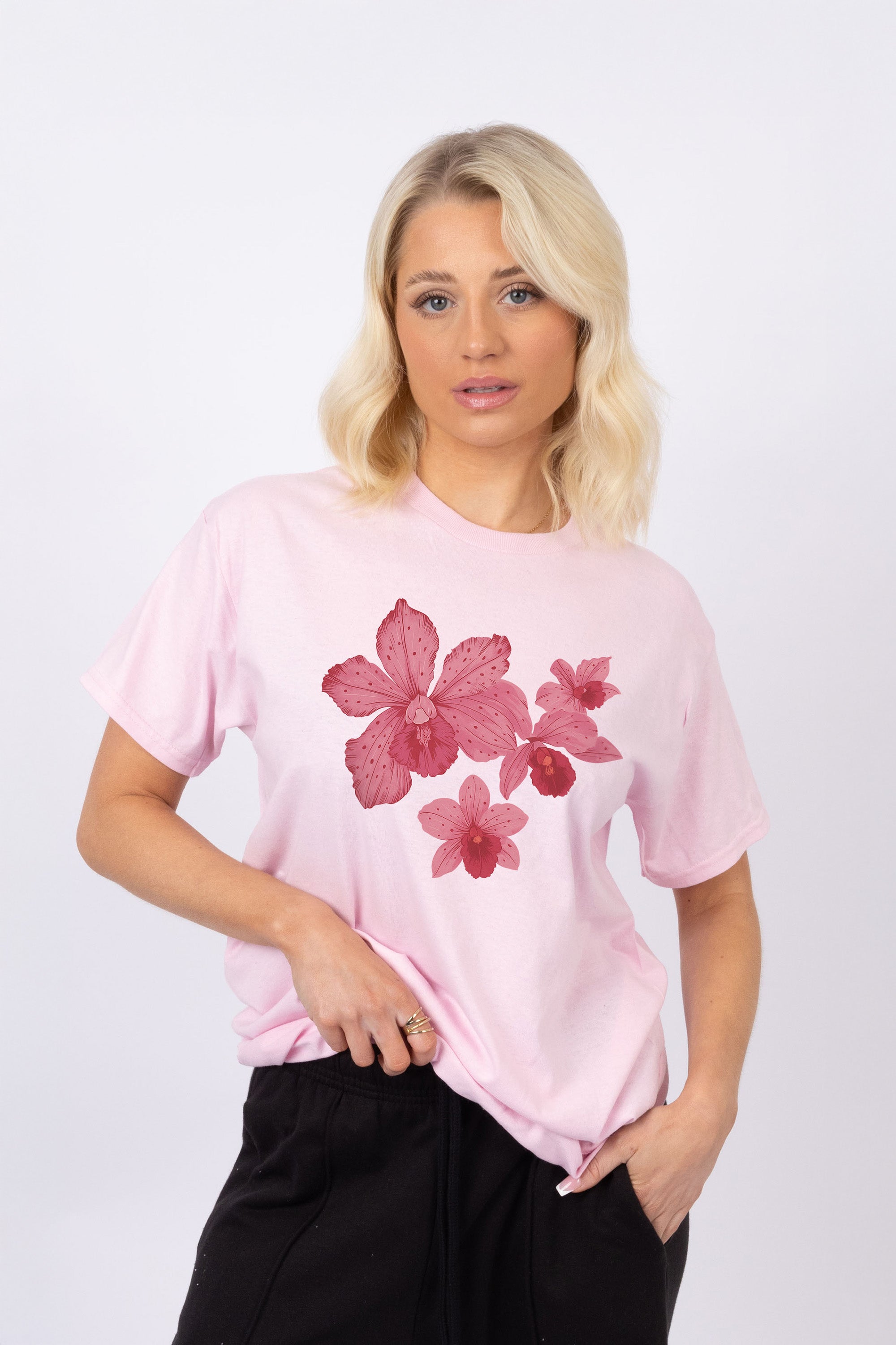 Orchid Flower Printed T-shirt