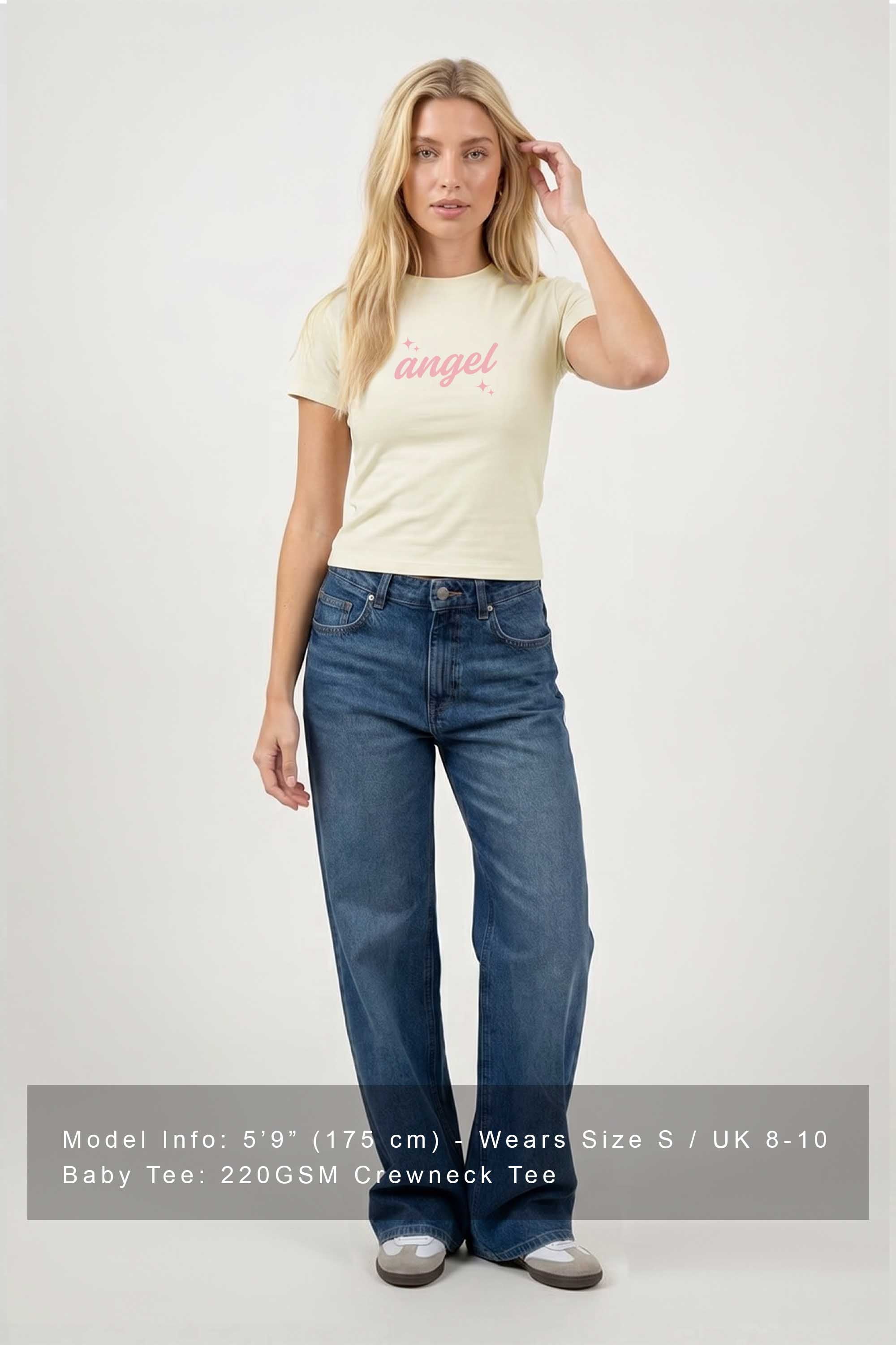 220GSM Angel Printed Baby Tee