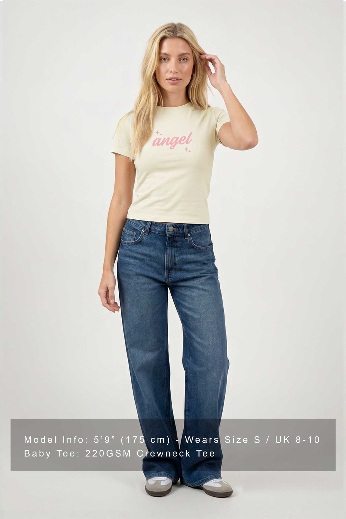 220GSM Angel Printed Baby Tee