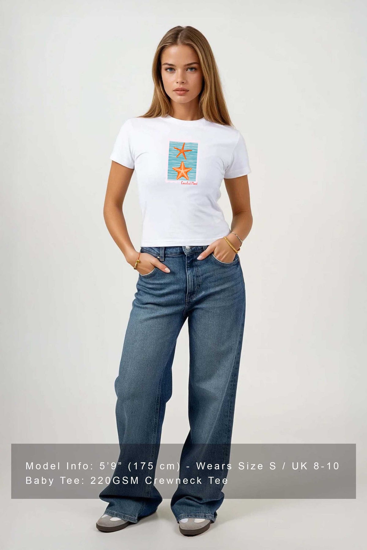 220GSM Coastal Mood Printed Baby Tee