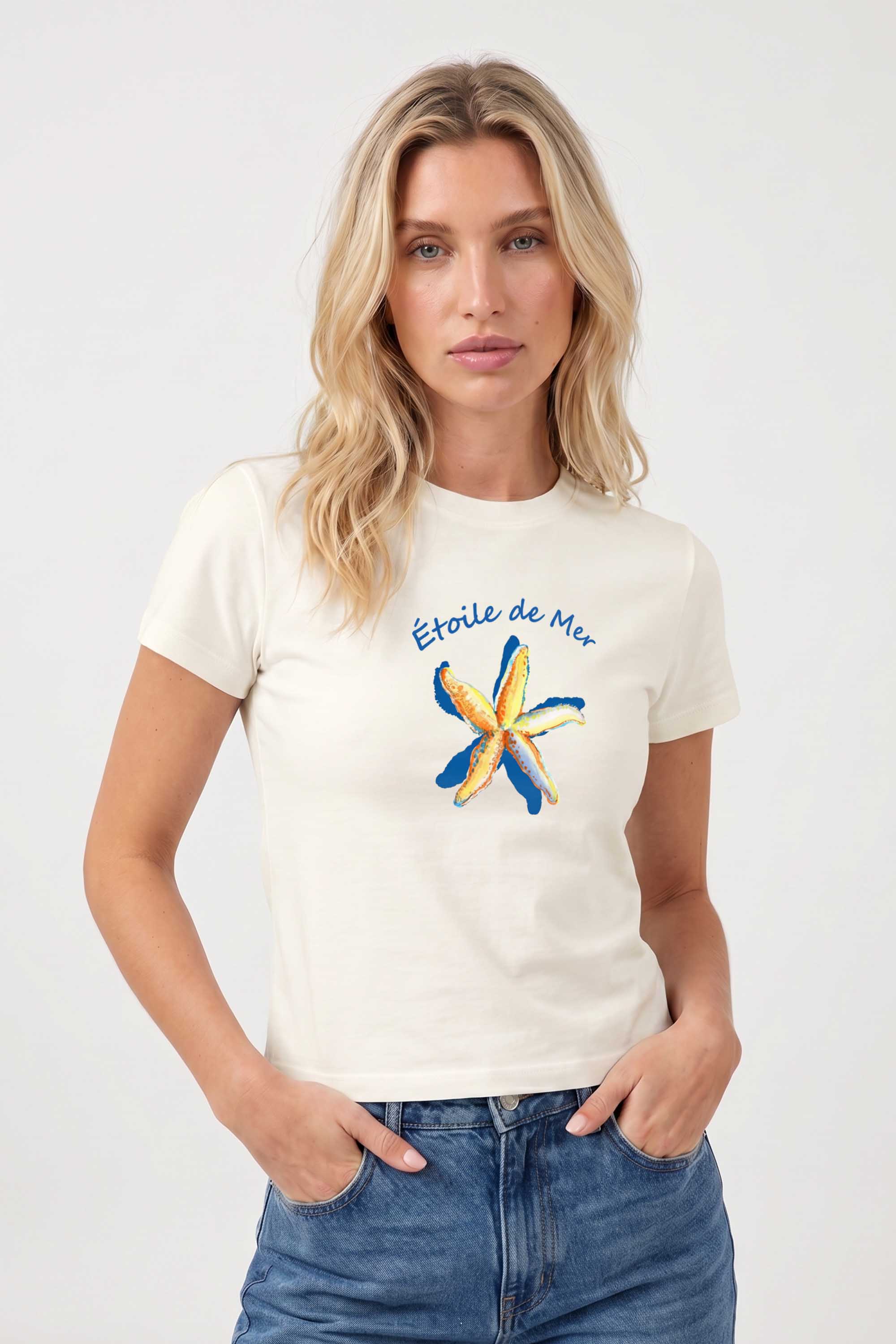 220GSM Étoile de Mer Starfish Printed Baby Tee