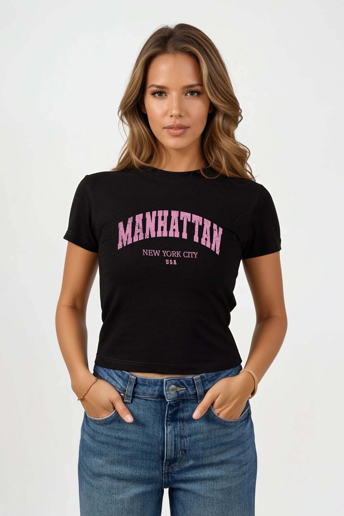 220GSM Manhattan NYC Printed Baby Tee