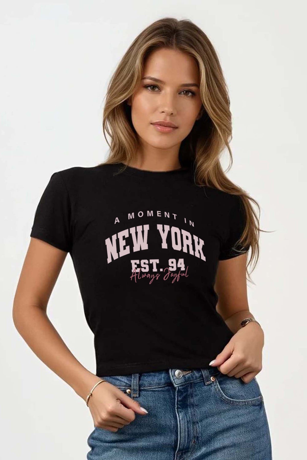 220GSM New York Printed Baby Tee