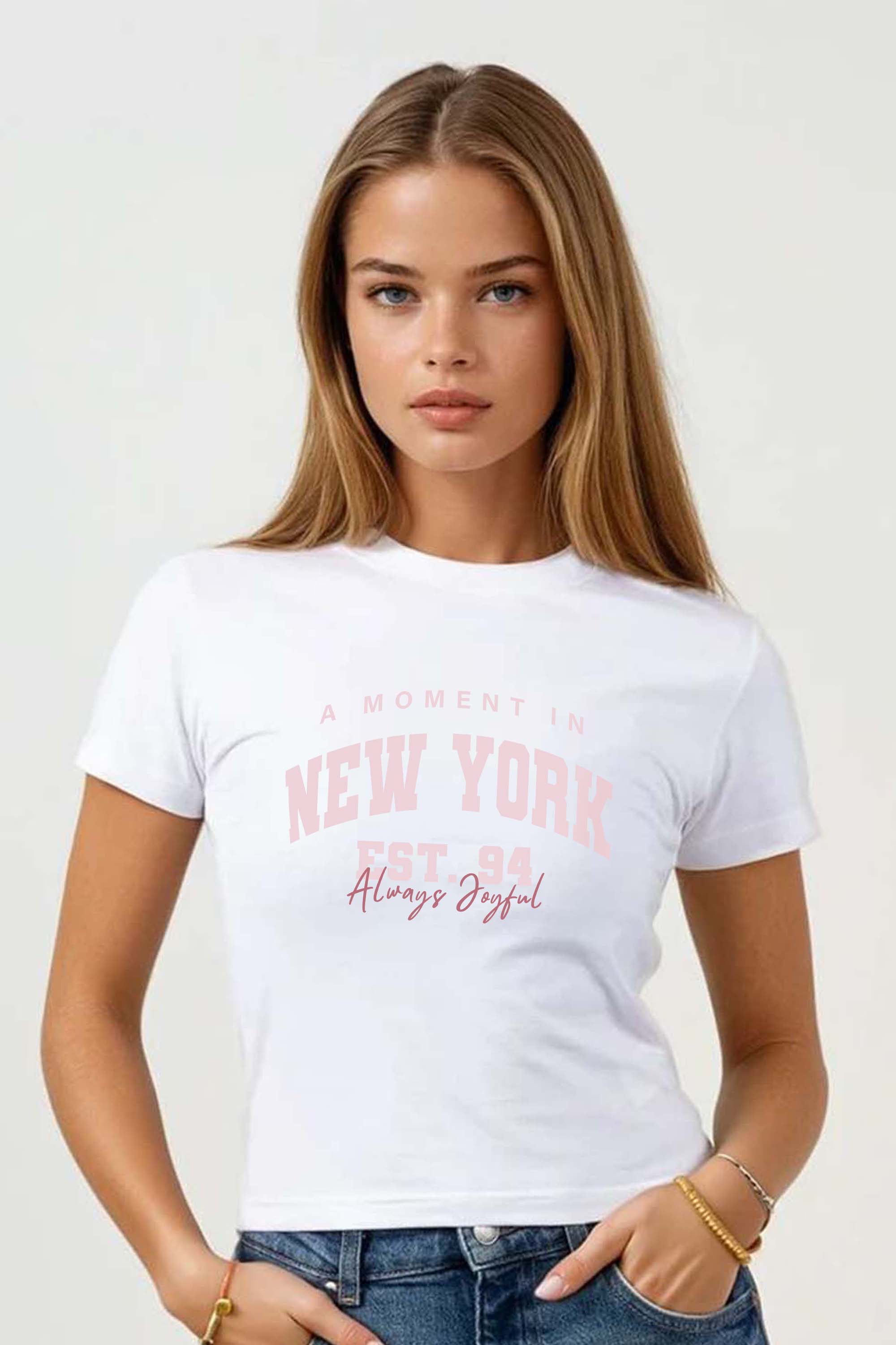 220GSM New York Printed Baby Tee (Pack of 6)