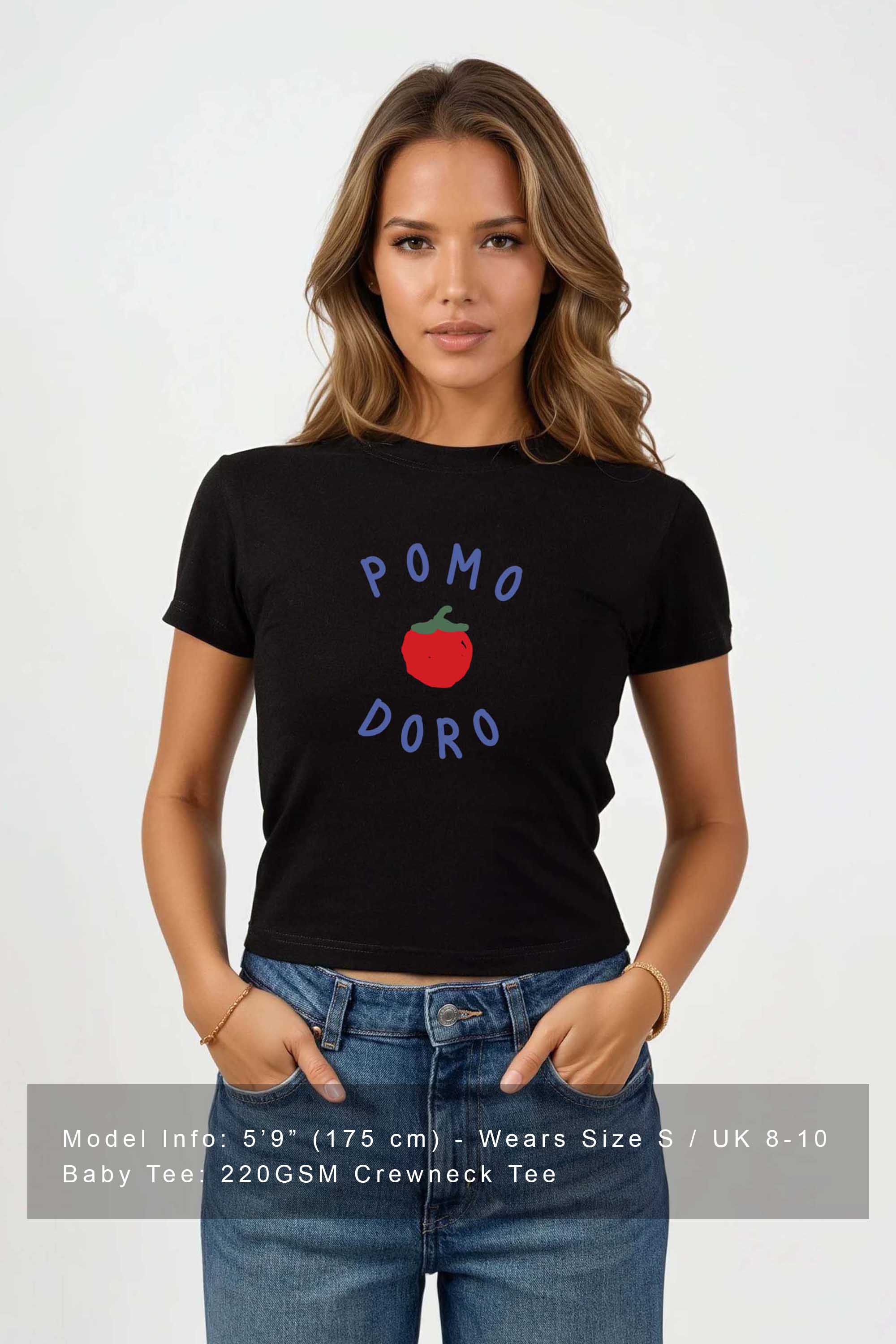220GSM Pomo doro Tomato Printed Baby Tee (Pack of 6)