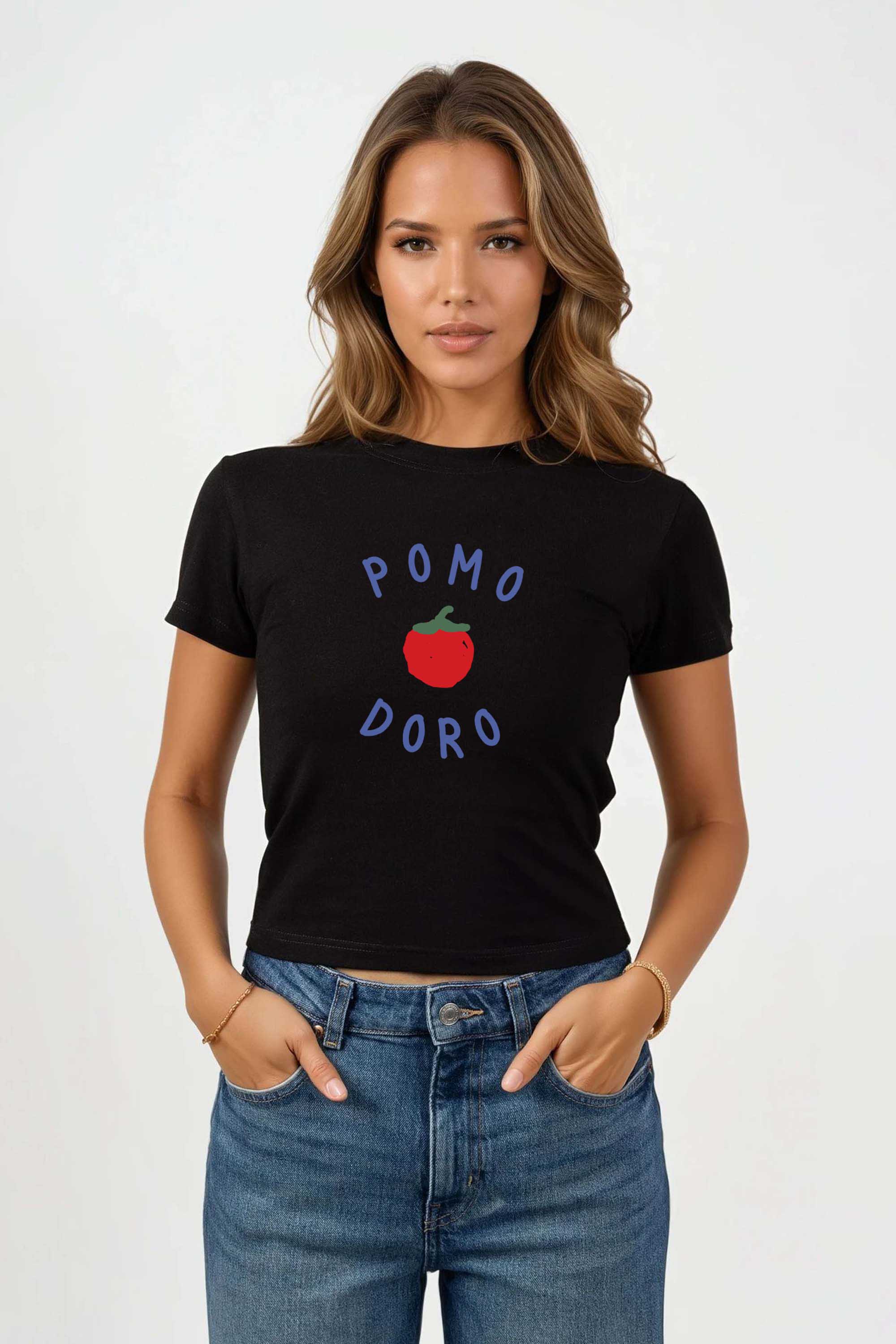 220GSM Pomo doro Tomato Printed Baby Tee (Pack of 6)