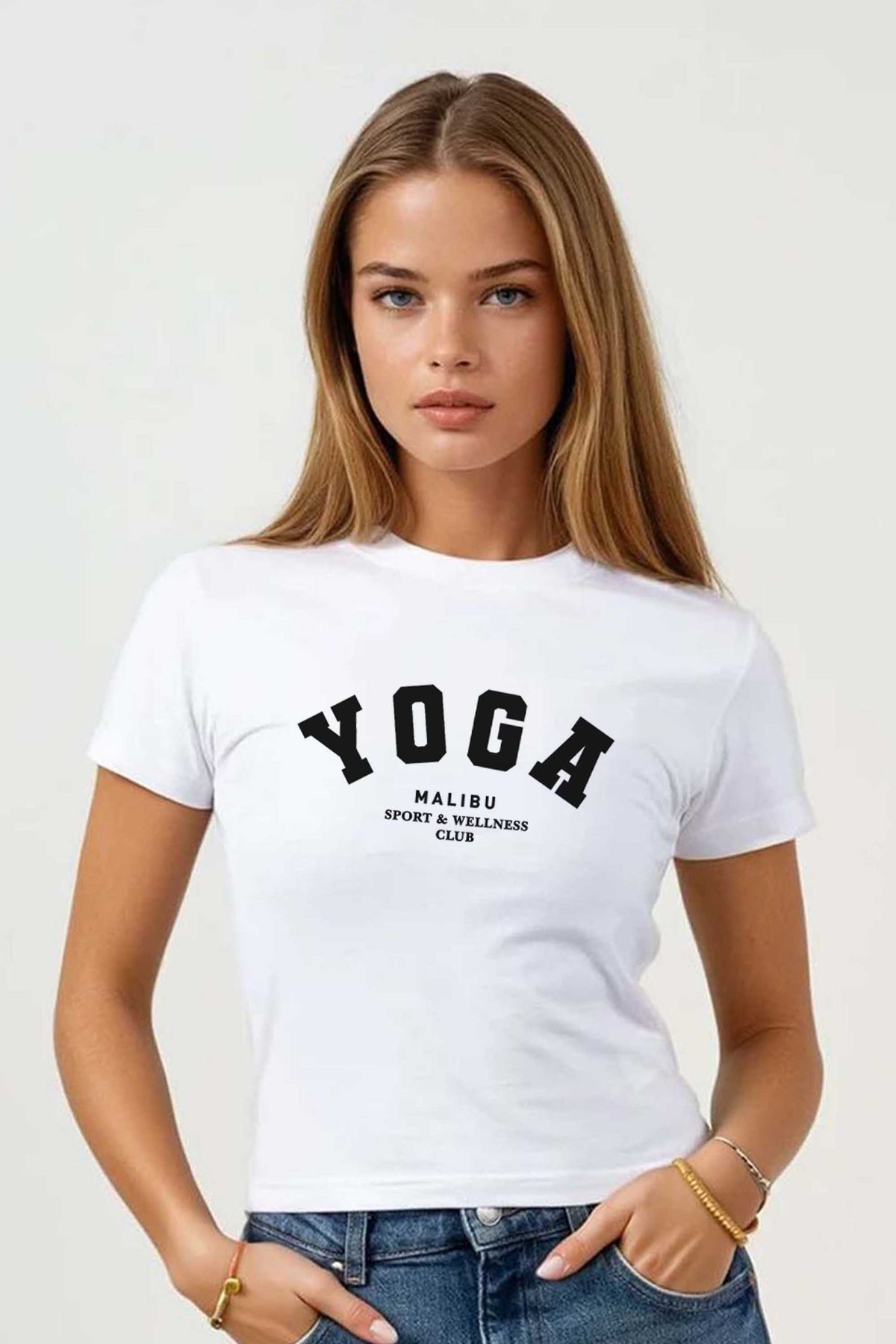 220GSM Yoga Printed Baby Tee
