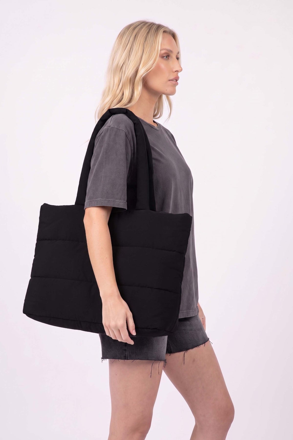 Plain Quilted Tote bag