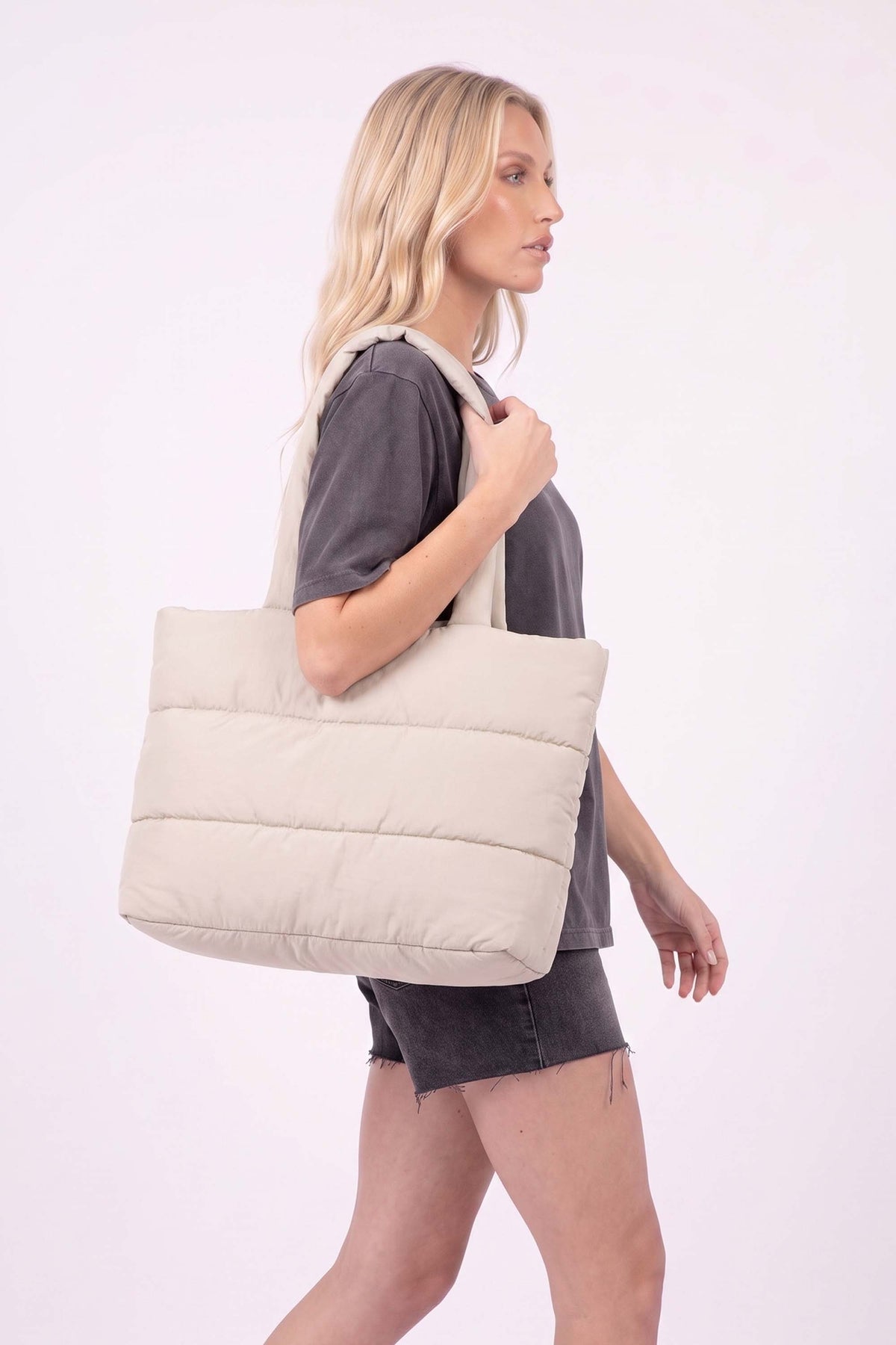 Plain Quilted Tote bag