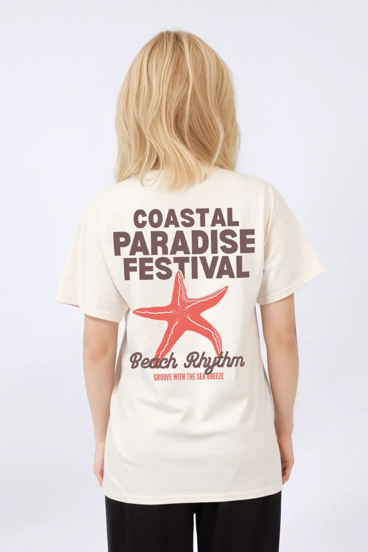Regular Fit T-shirt in Coastal Paradise Festival Print