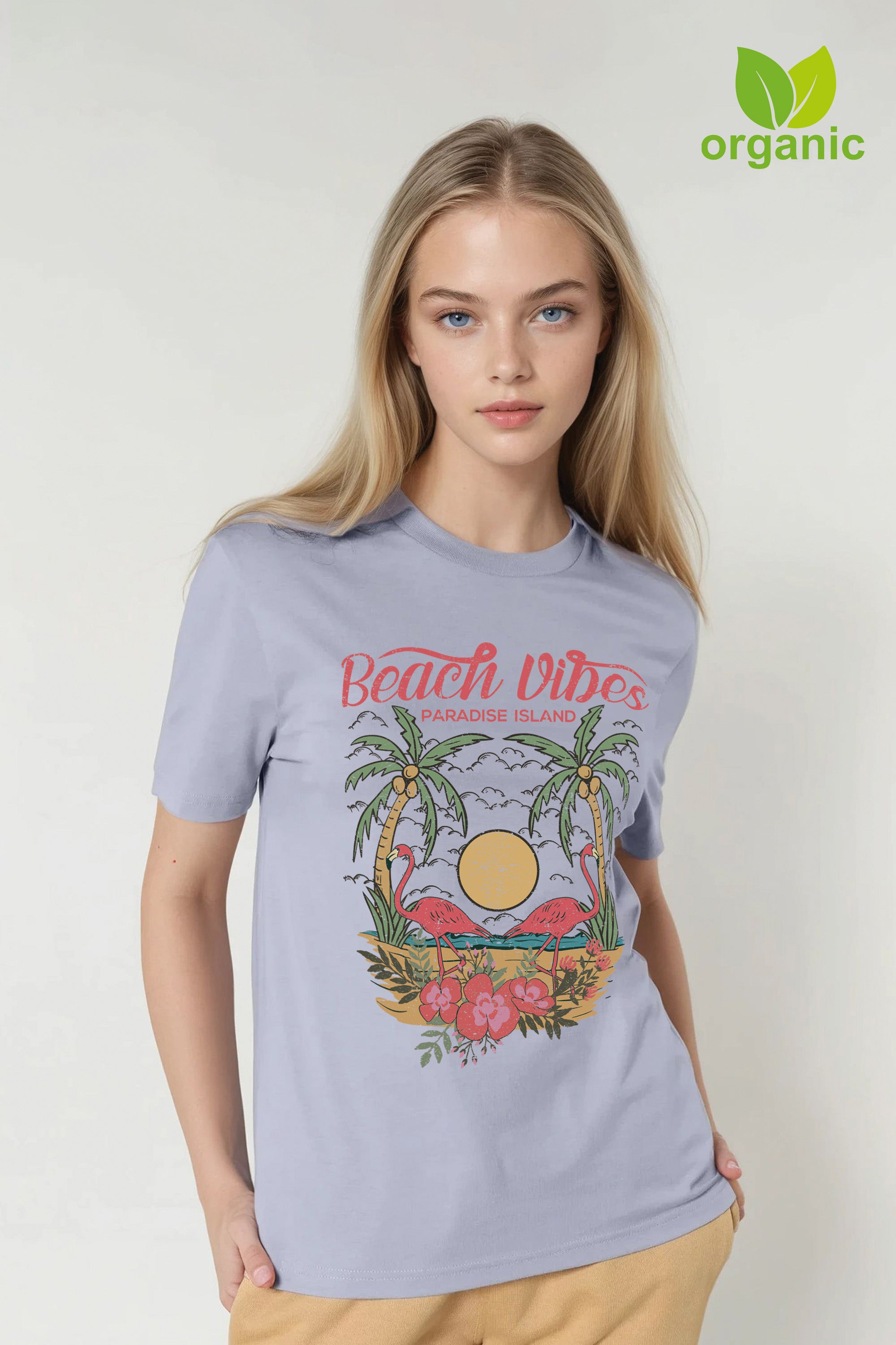 Beach Vibes Paradise Island Organic T-Shirt (Pack of 4)