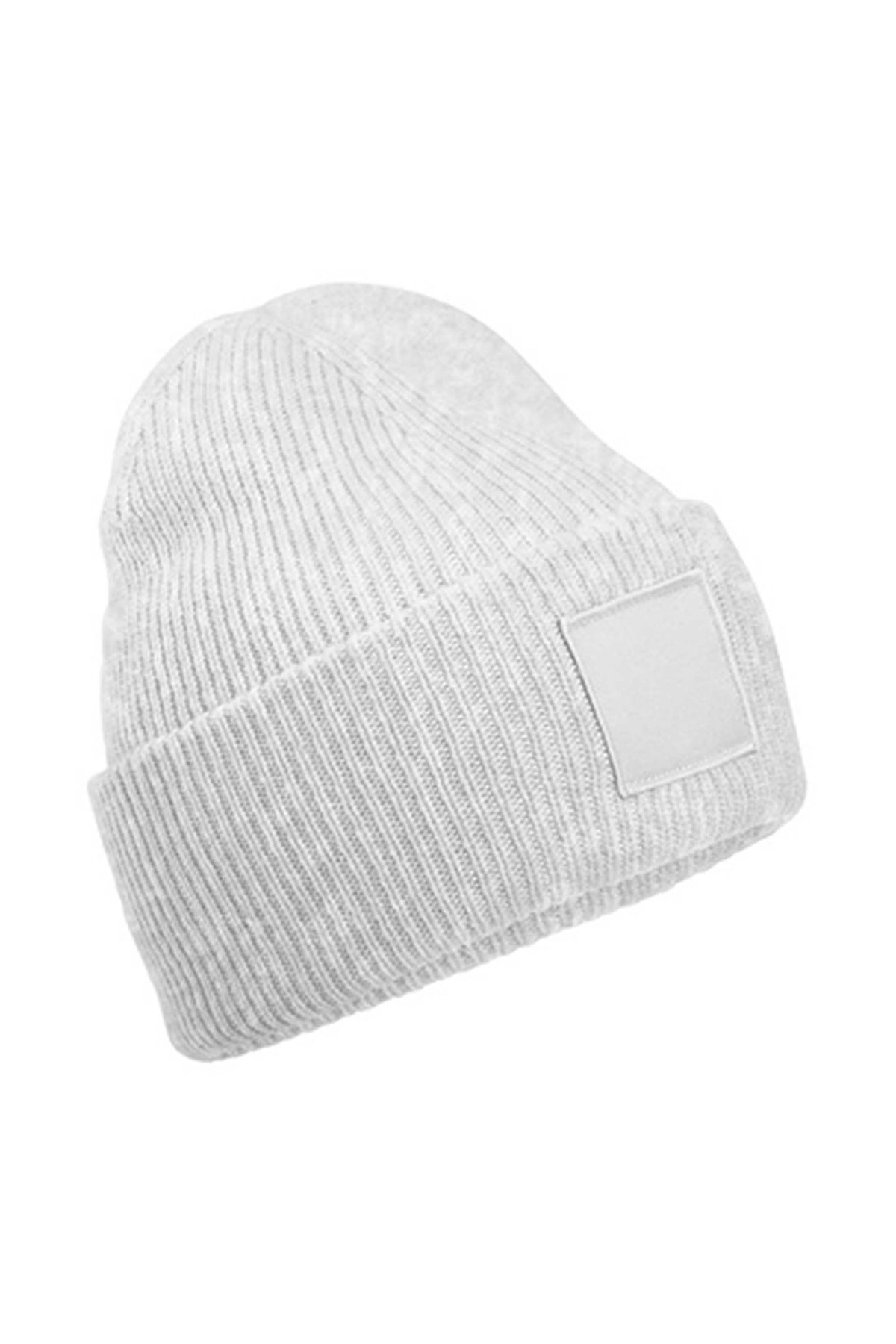 Deep-Cuffed Tonal Patch Beanie