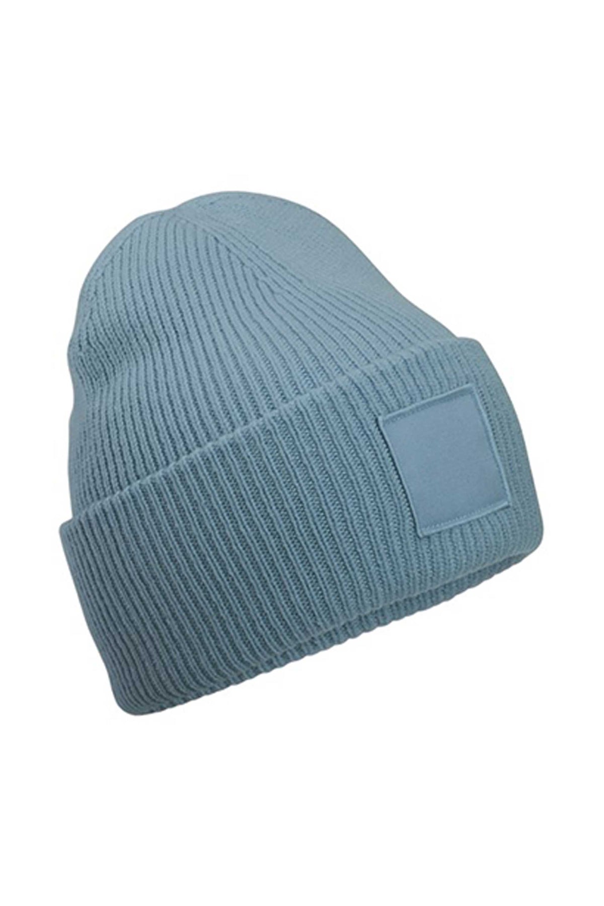 Deep-Cuffed Tonal Patch Beanie