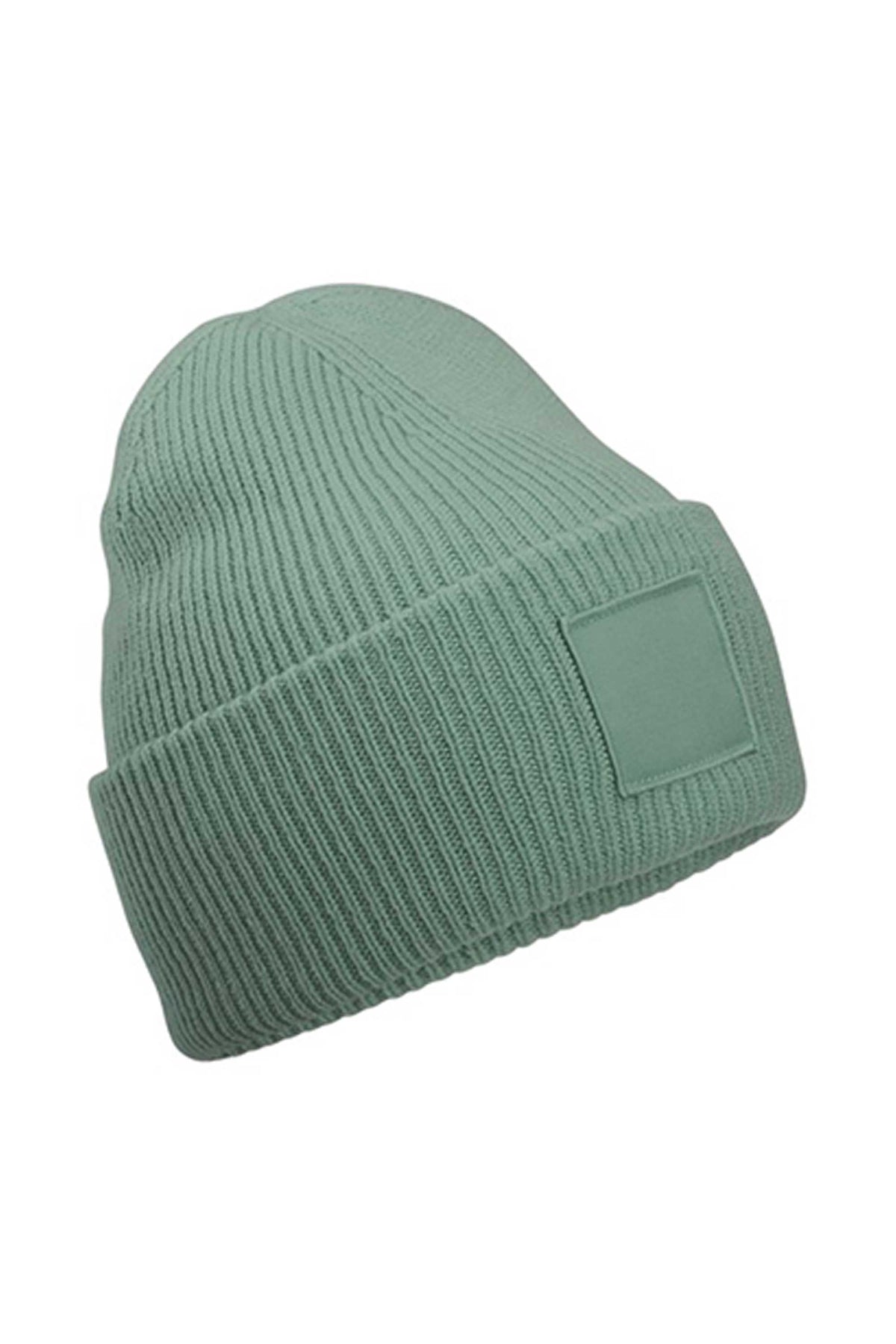 Deep-Cuffed Tonal Patch Beanie