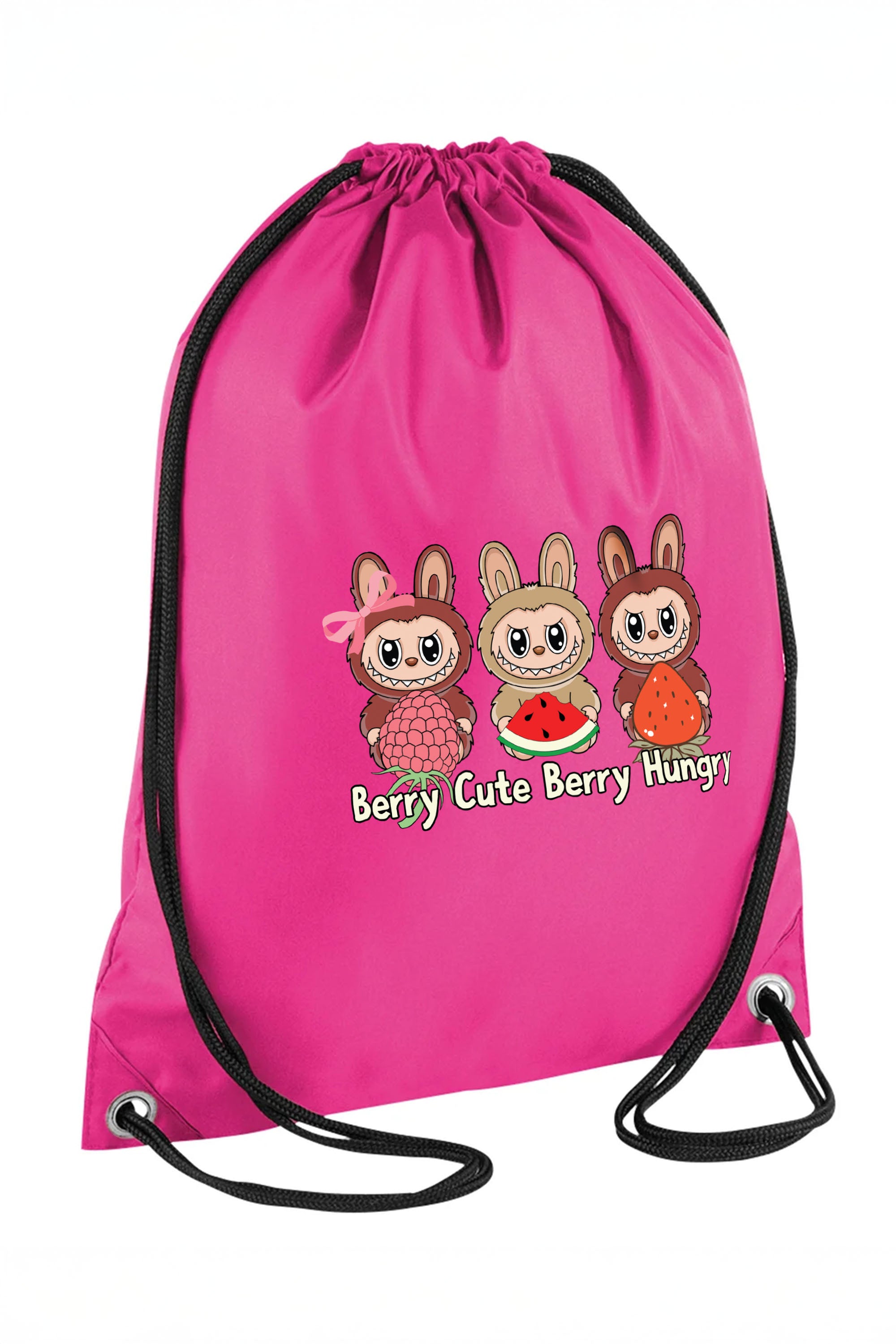 Berry Cute Labubu Printed Water-Resistant Pe/Kit Bag