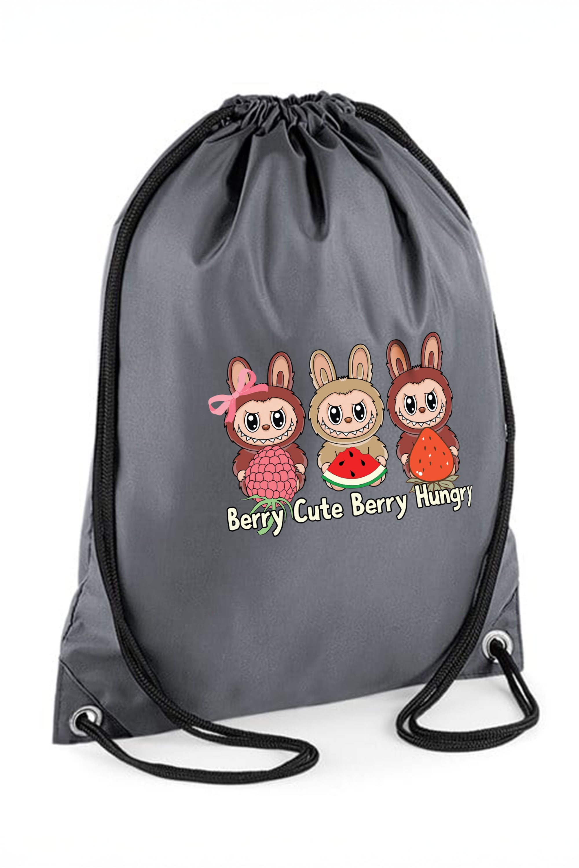Berry Cute Labubu Printed Water-Resistant Pe/Kit Bag