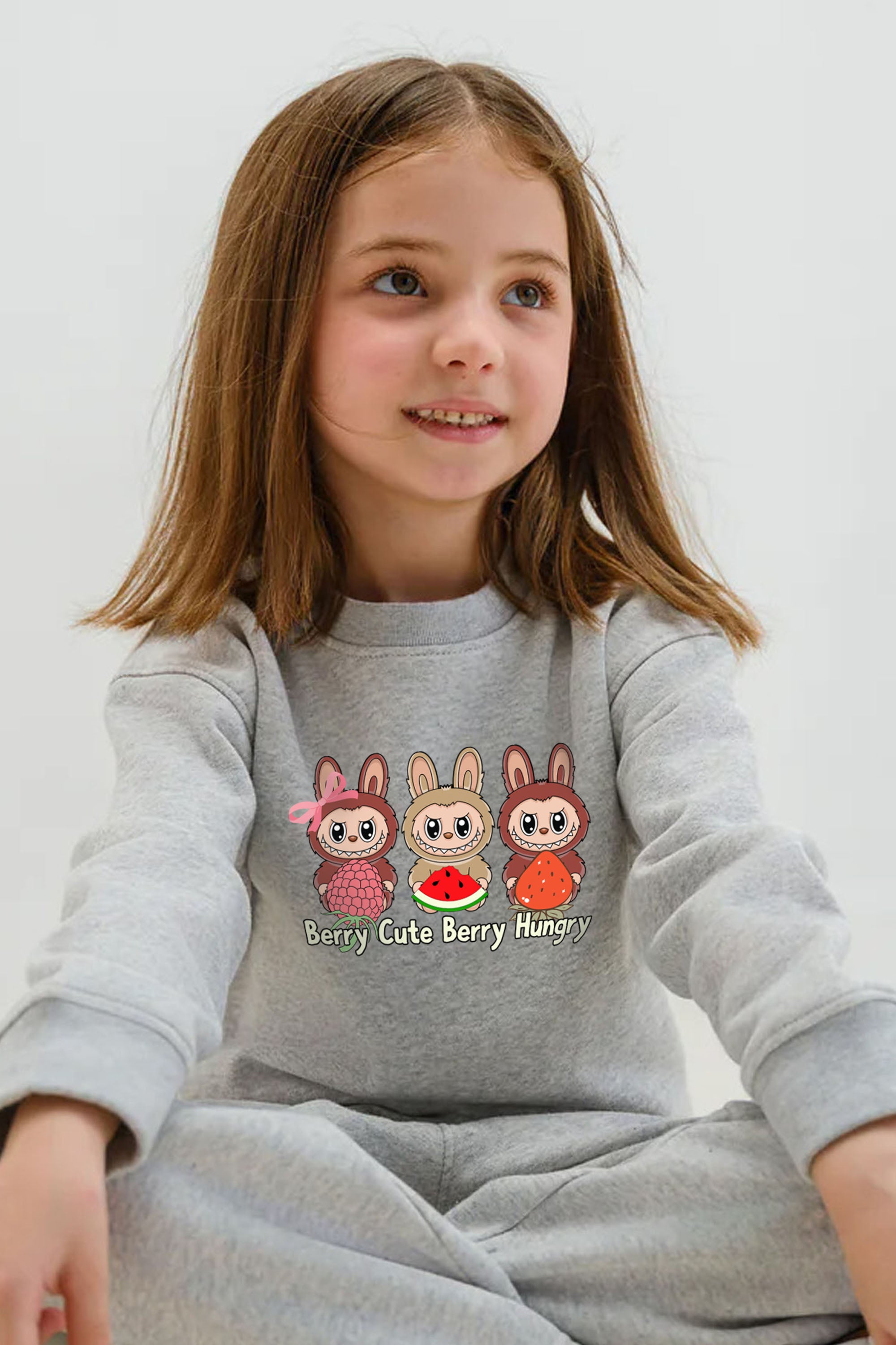 Kids Premium Berry Cute Labubu Printed Sweatshirt (Pack of 5)