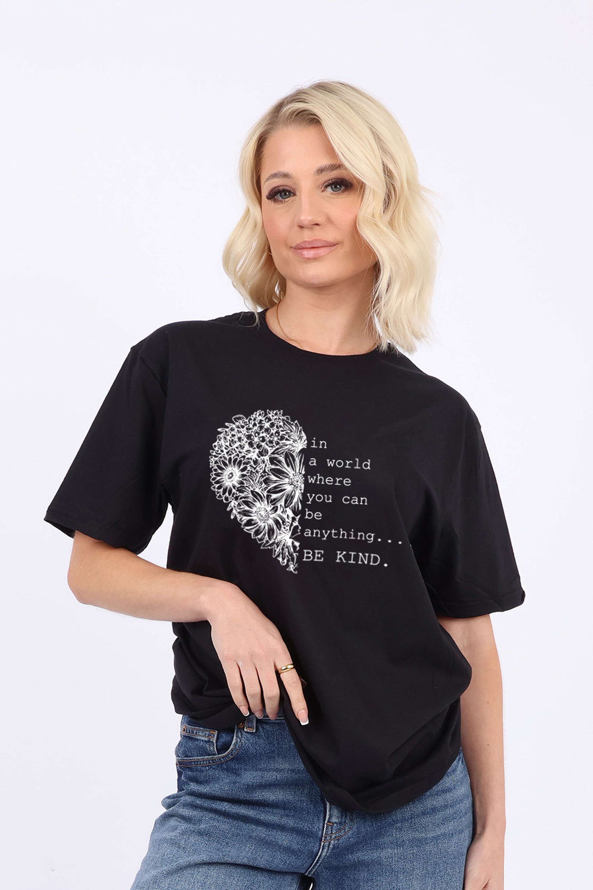 Be Kind Heart Oversized T-Shirt (Pack of 6)