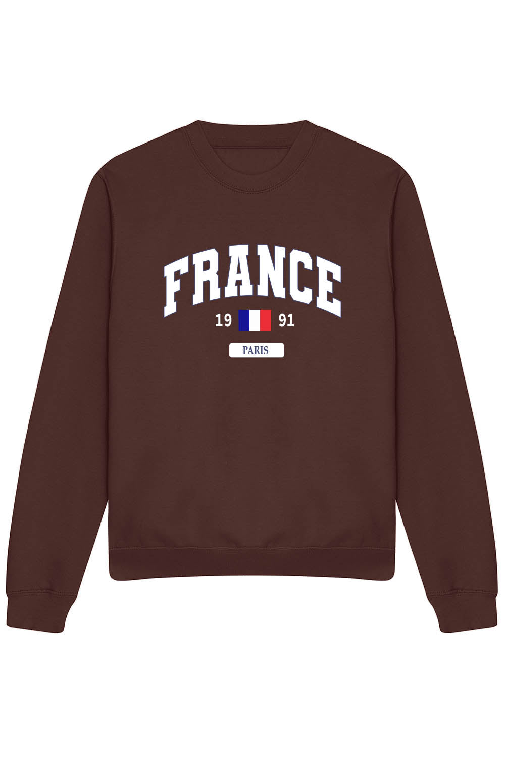 FRANCE SWEATSHIRT IN CHOC FUDGE (Custom Pack)