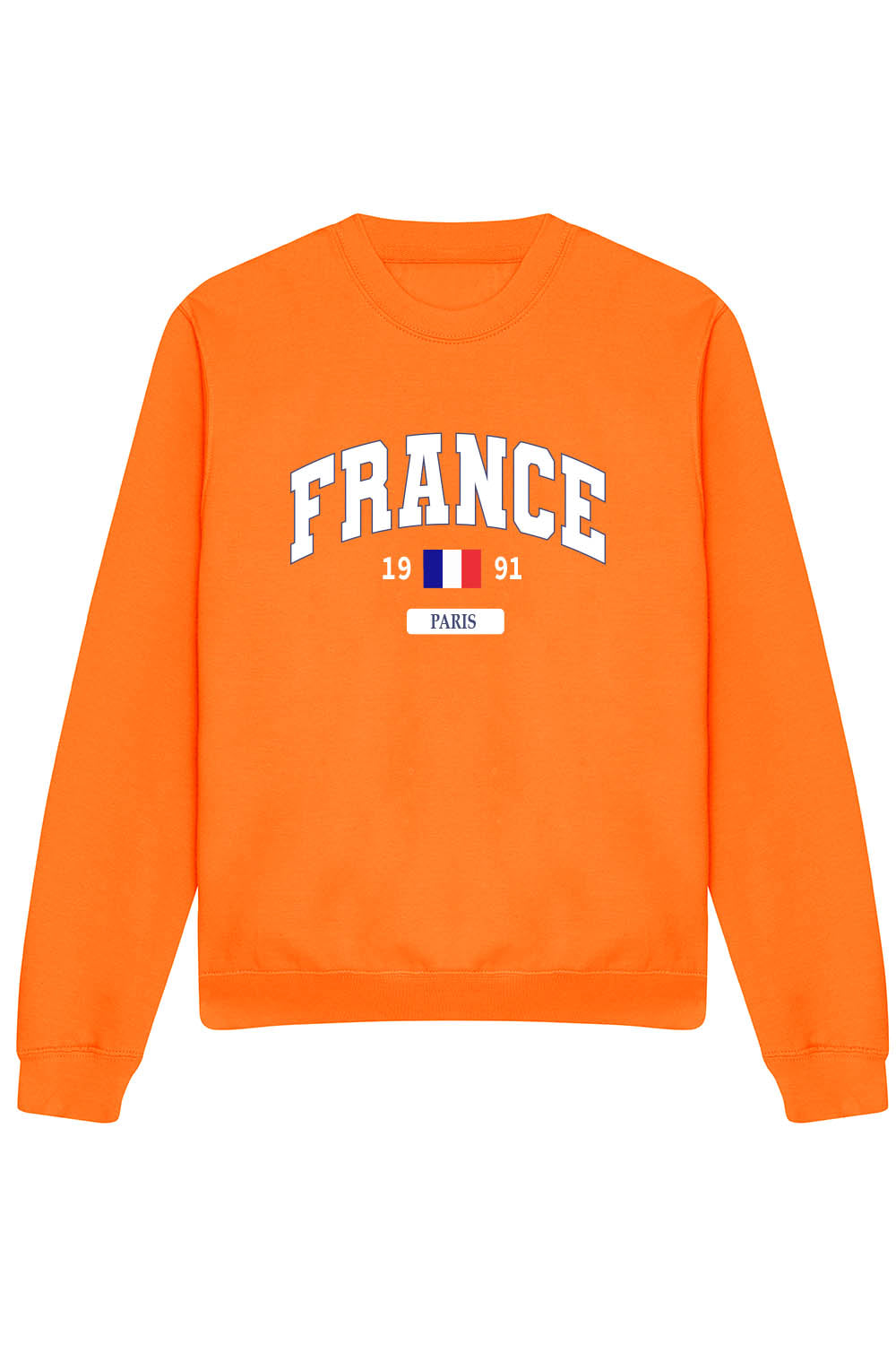 FRANCE SWEATSHIRT IN ORANGE CRUSH (Custom Pack)