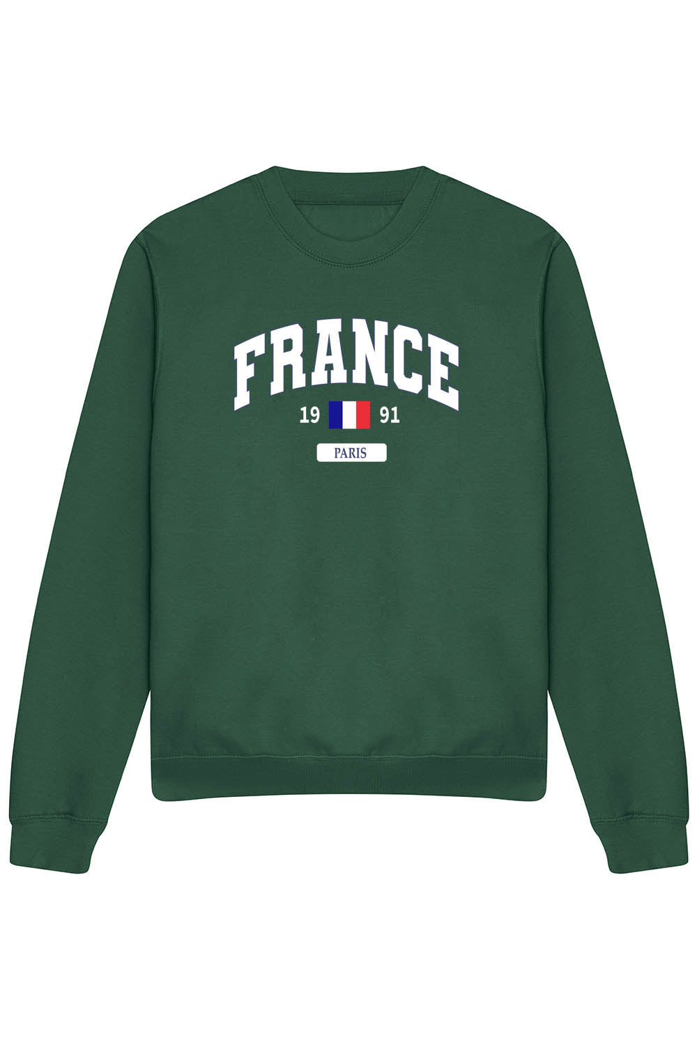 FRANCE SWEATSHIRT IN BOTTLE GREEN (Custom Pack)