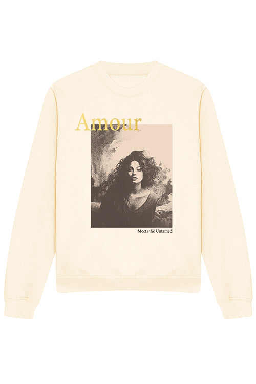 METALLIC AMOUR SWEATSHIRT IN VANILLA (Custom Pack XS-2XL)