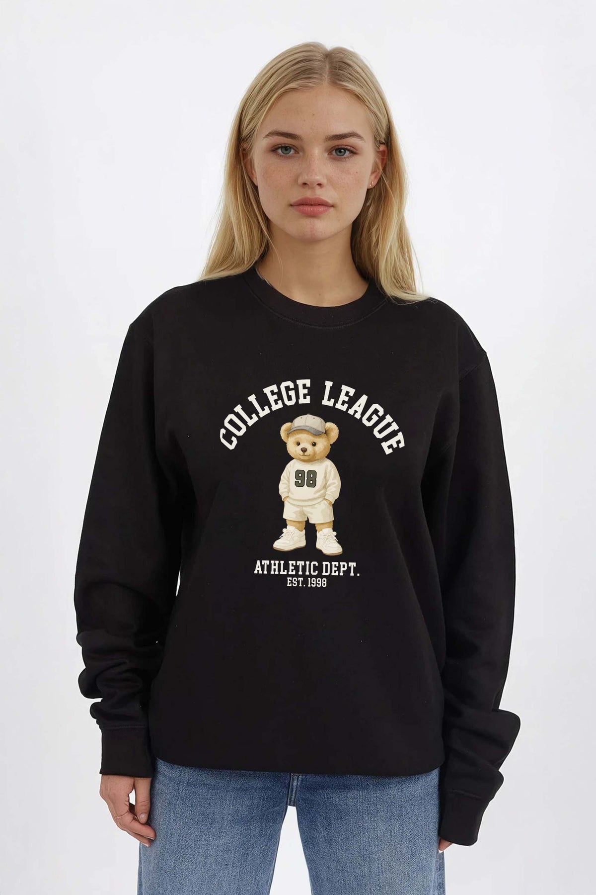 College League Teddy Athletic Printed Sweatshirt