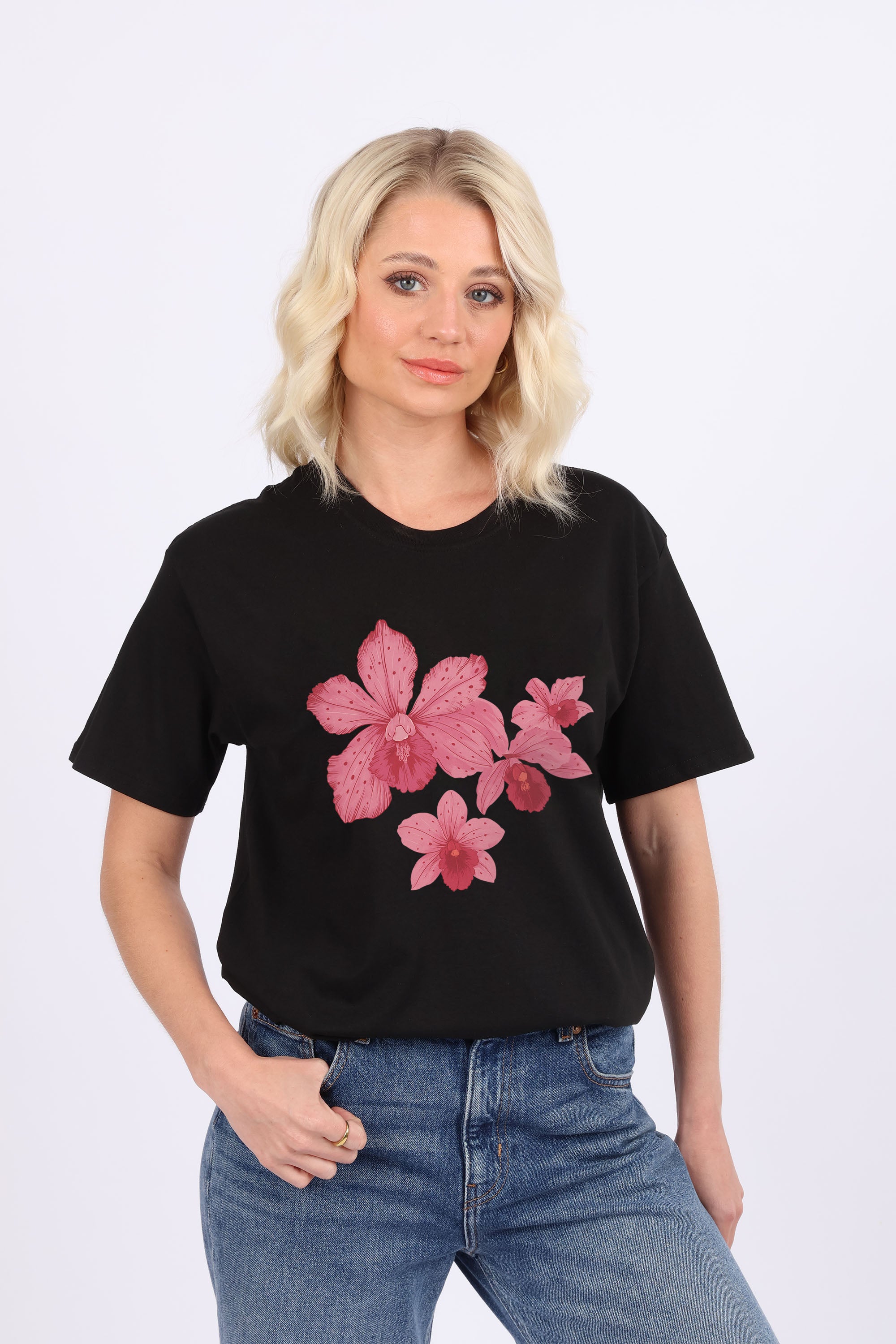 Orchid Flower Printed T-shirt