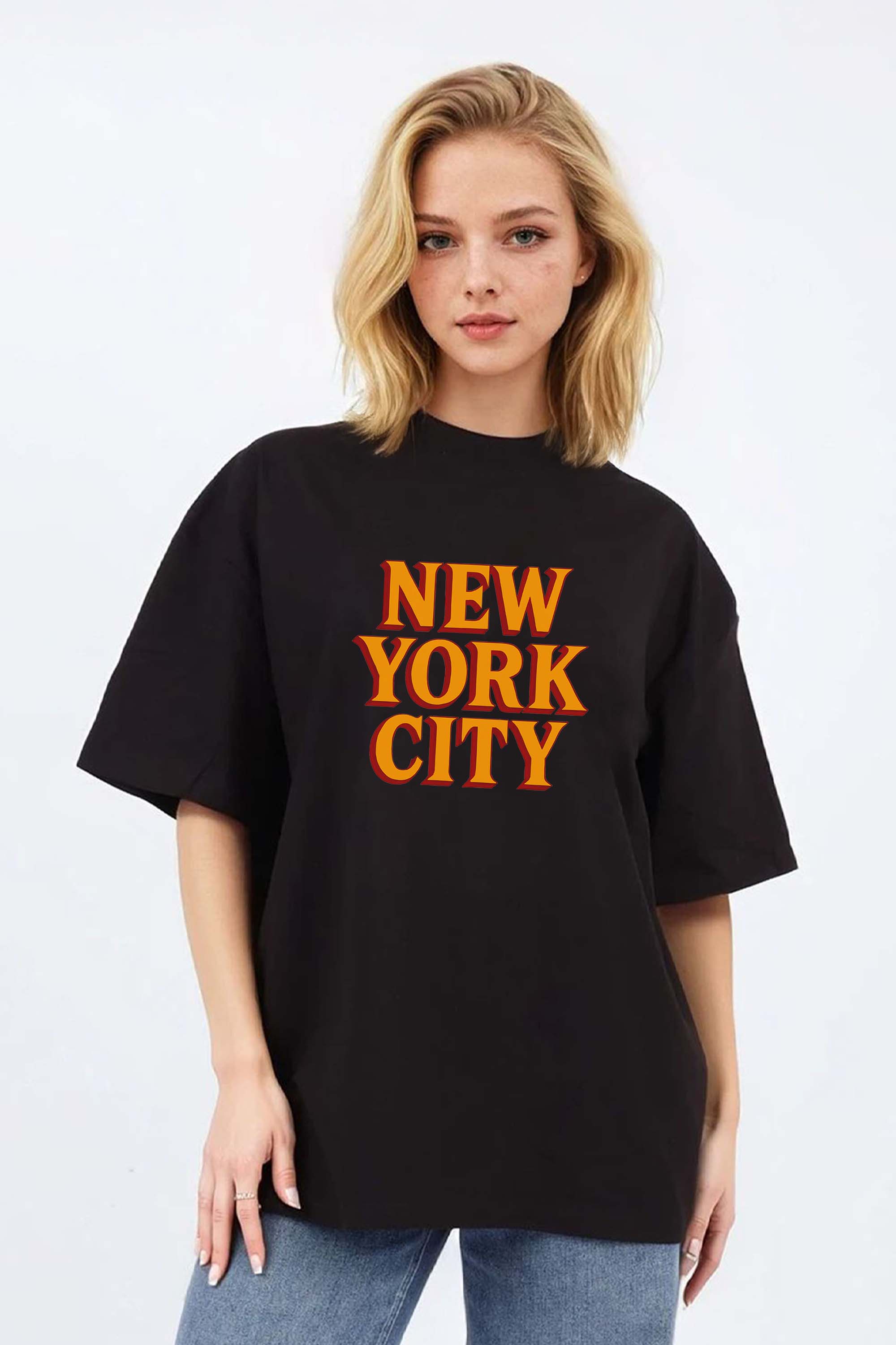 220GSM Oversized T-Shirt in New York City Print