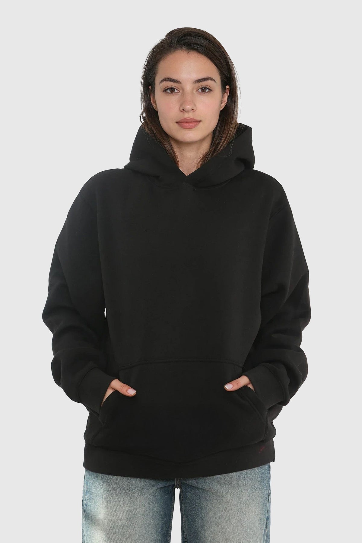 Unisex 280GSM Ringspun Blended Plain Hoodie